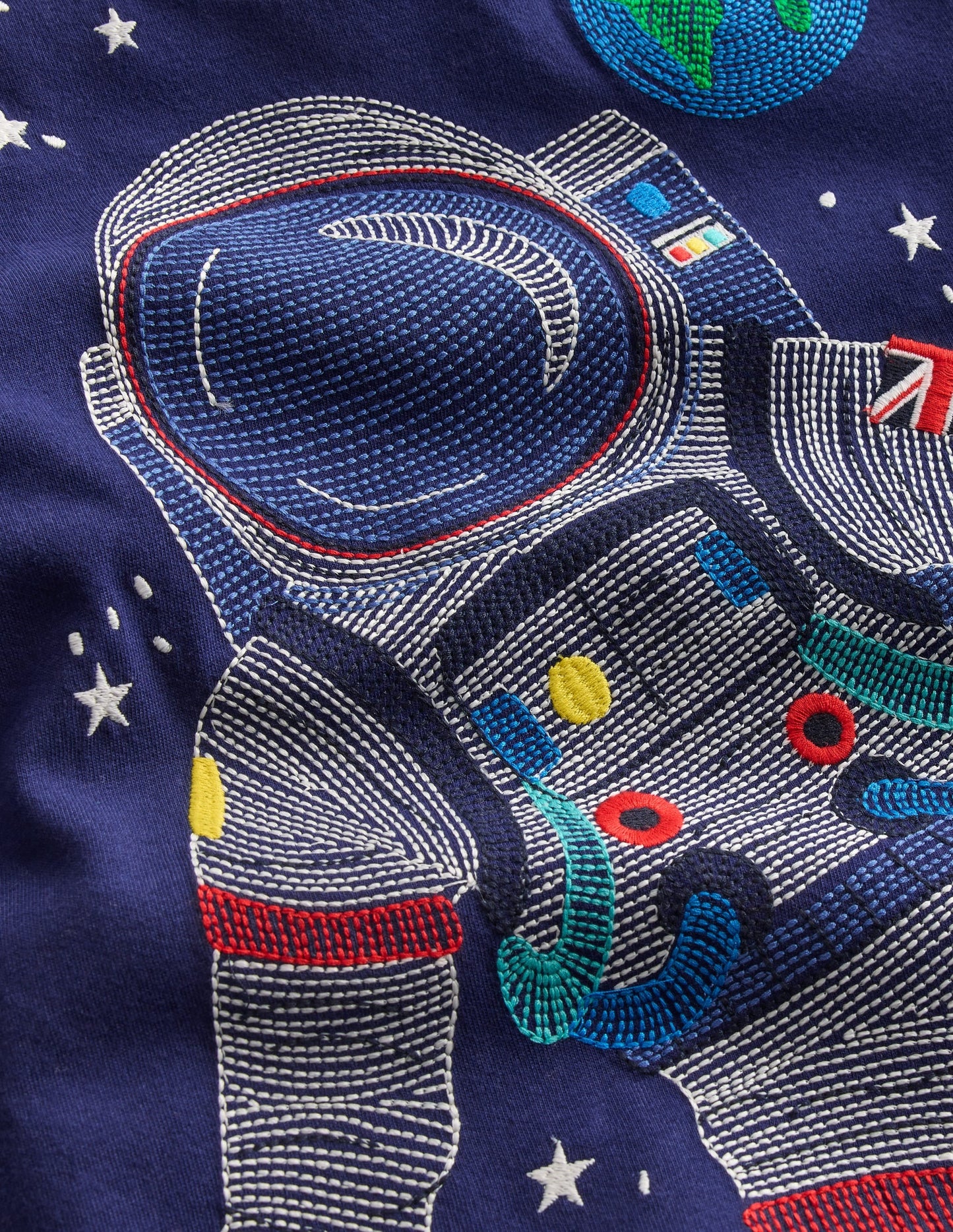 Glow Superstitch T-Shirt-College Navy Spaceman