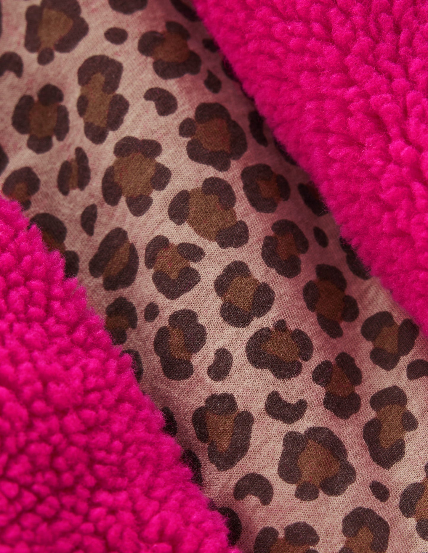 Relaxed Borg Zip-Through-Fuchsia Purple