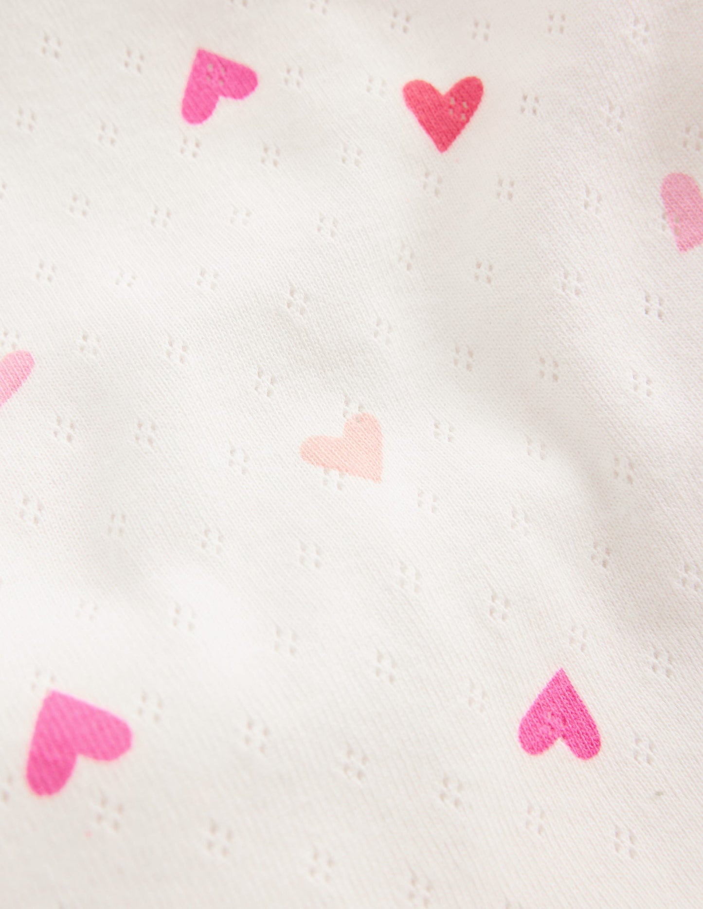 Cotton Pointelle Top-Heart