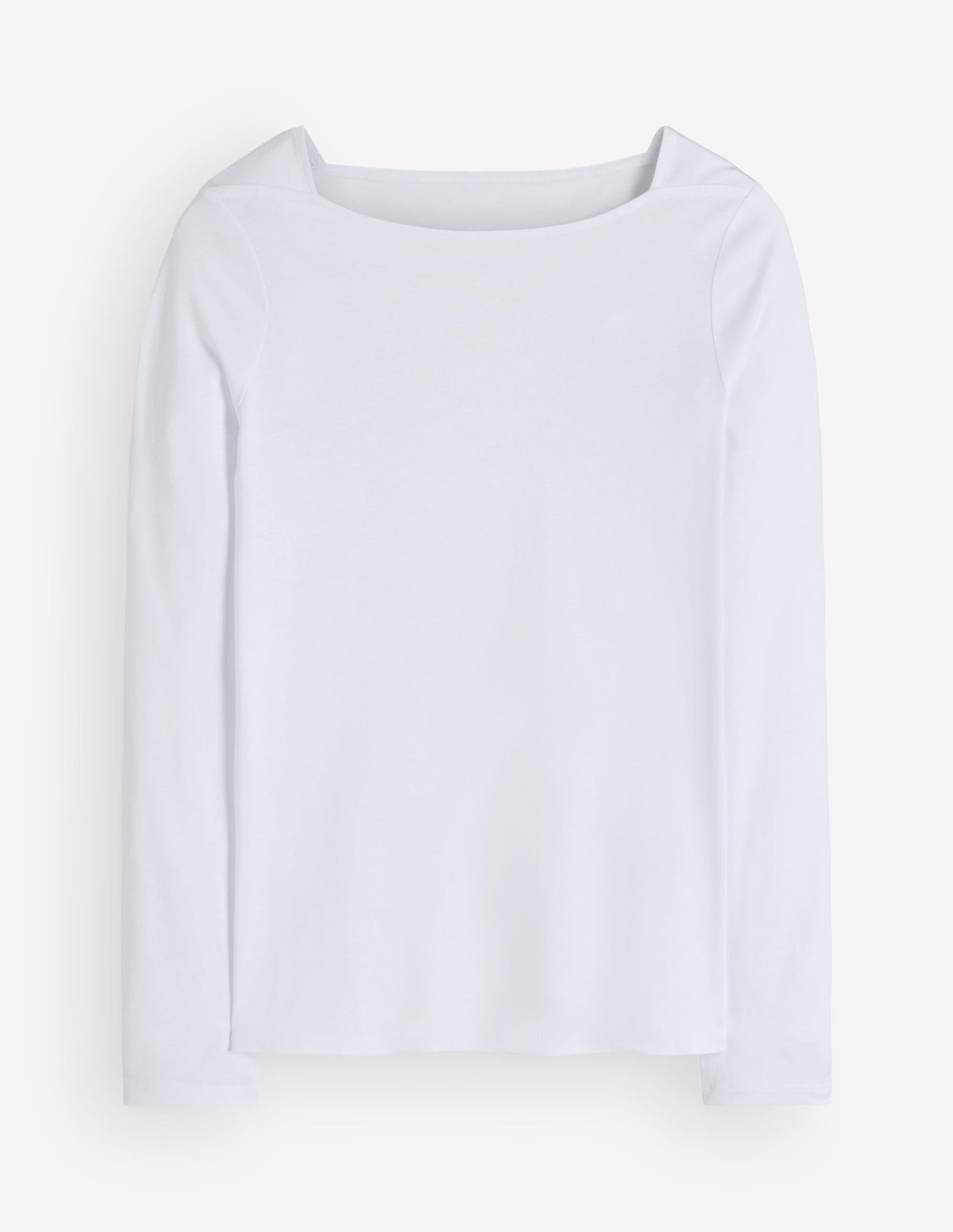 Supersoft Square Neck Top-White