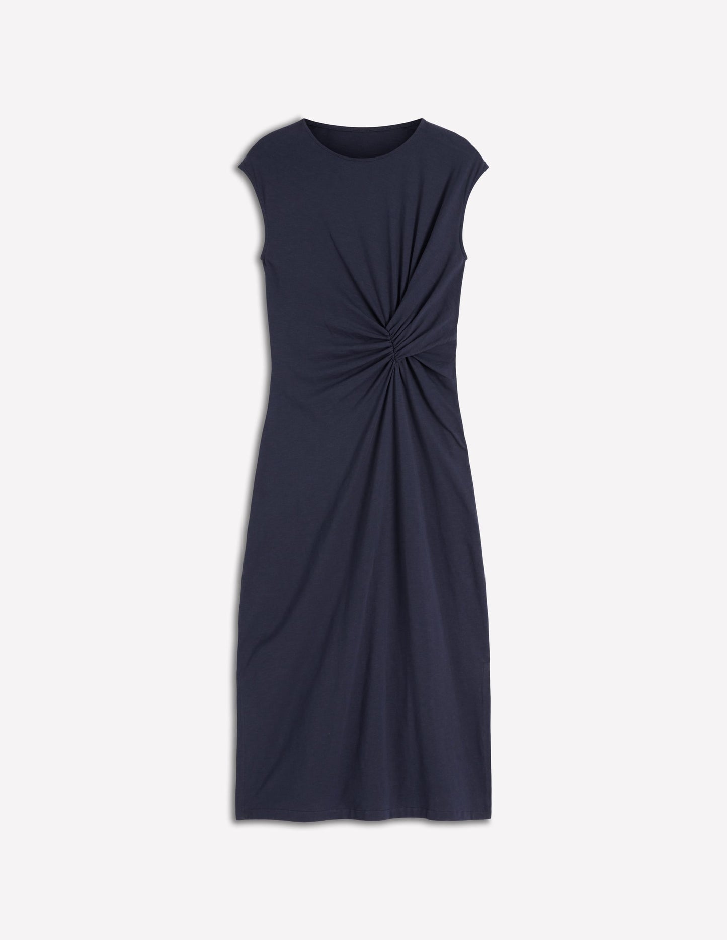 Delilah Twisted Midi Dress-Navy