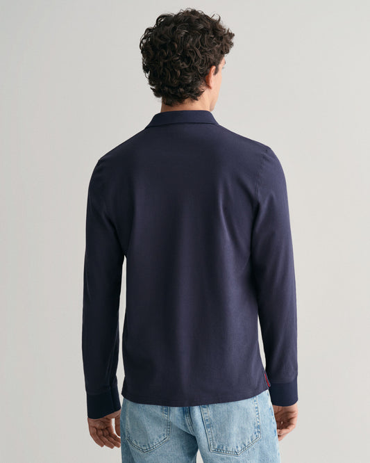 Kontrast-Piqué-Rugby-Shirt