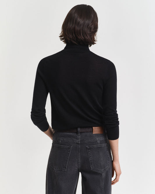 Rollkragenpullover aus extrafeiner Merinowolle
