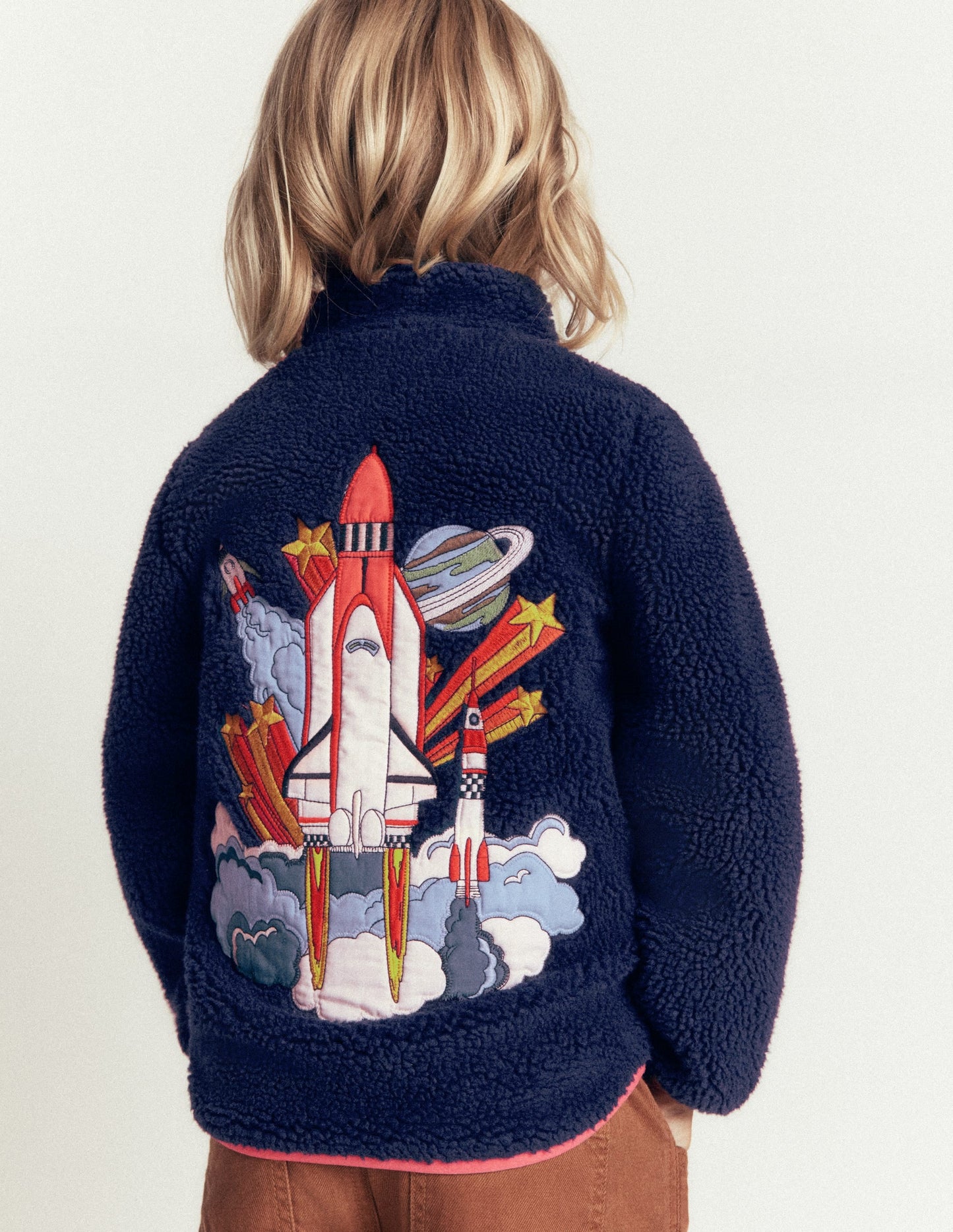 Cosy Borg Jacket-College Navy Space