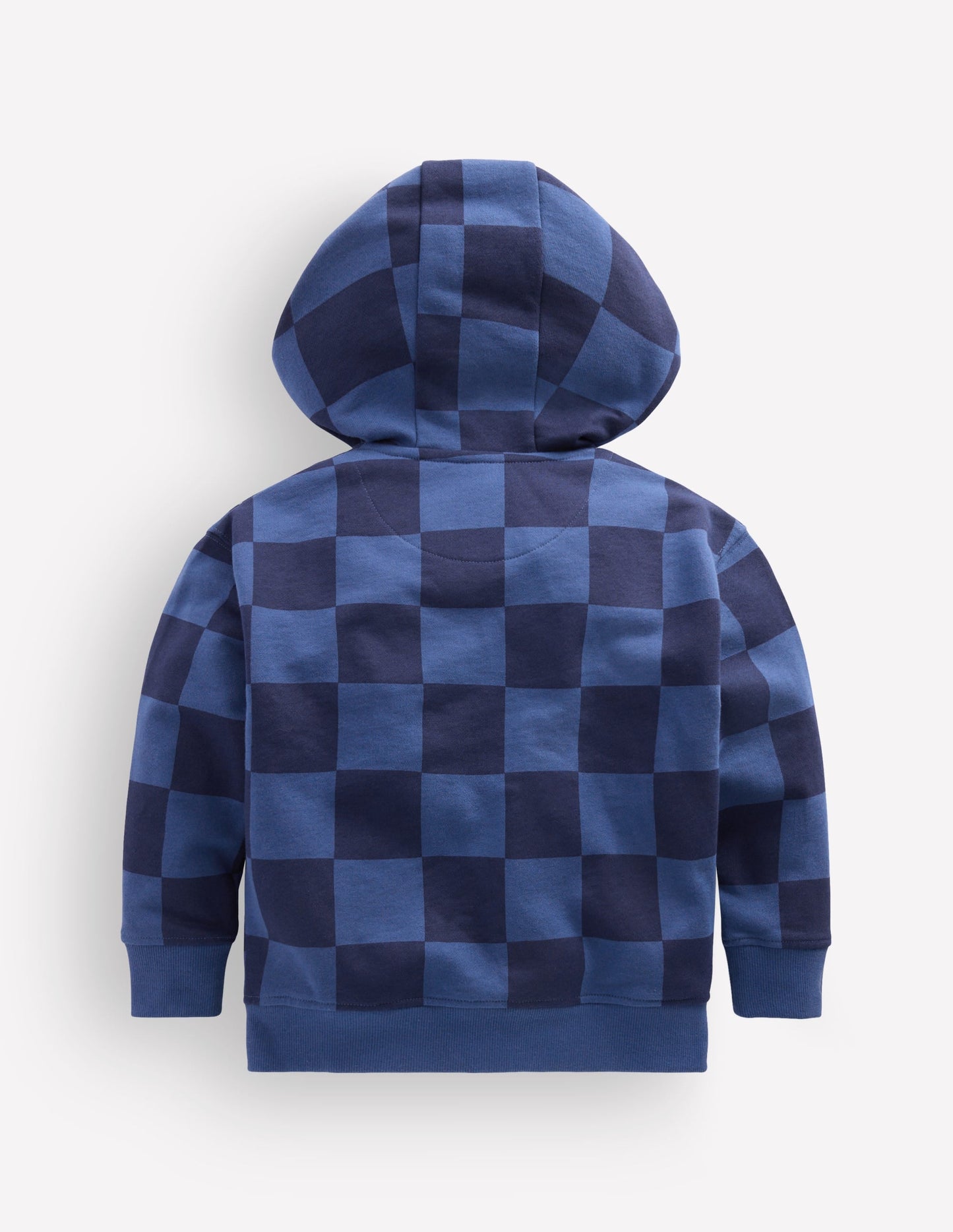 Printed Zip-through Hoodie-College Navy / True Denim