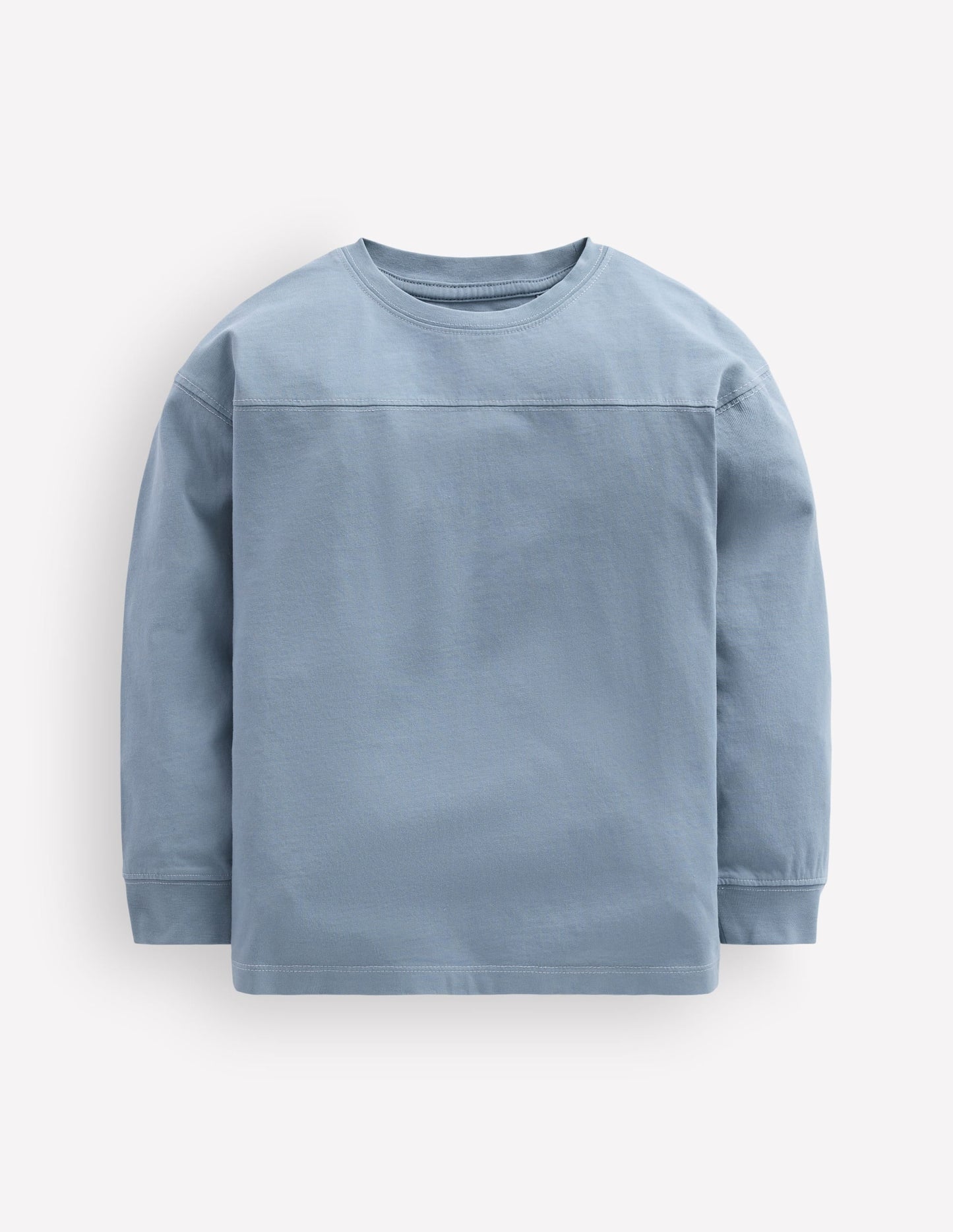 Relaxed Seam Detail T-shirt-French Blue
