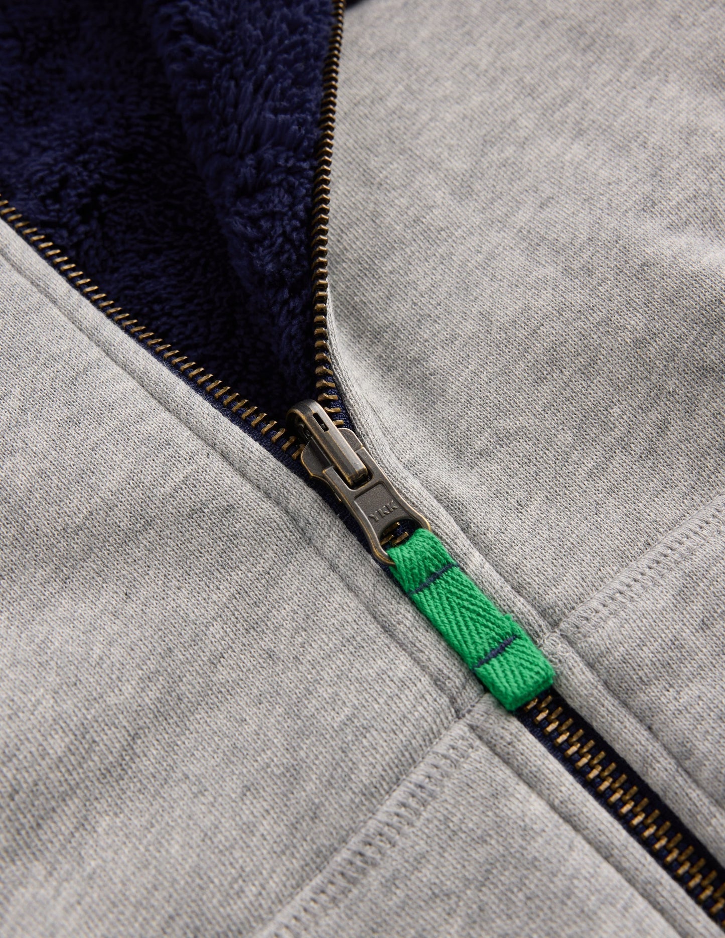 Reversible Borg Hoodie-Grey Marl