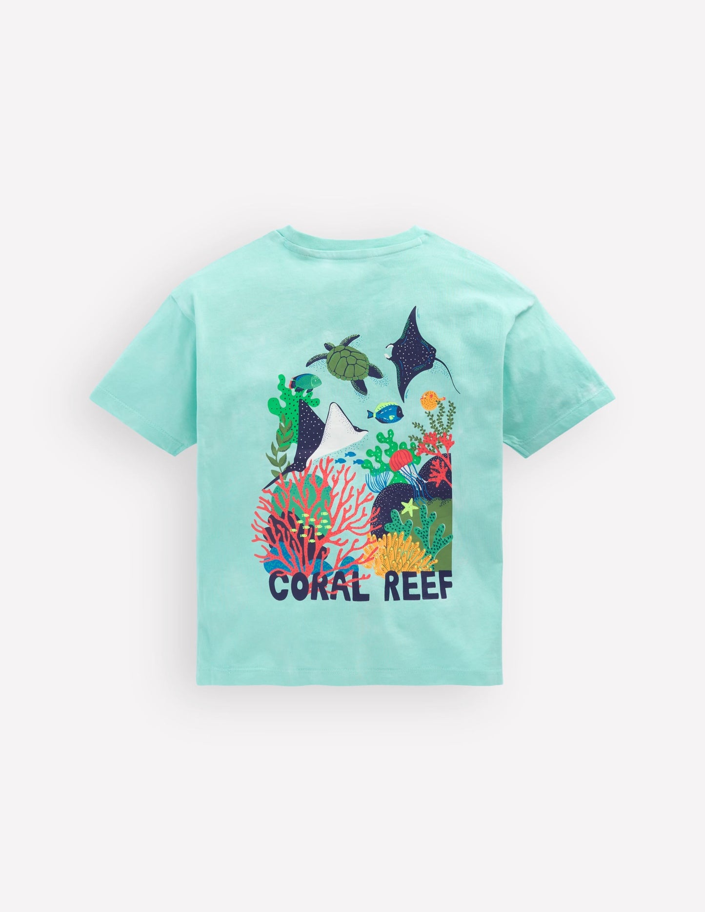 Front & Back Printed T-shirt-Tie Dye Coral Reef