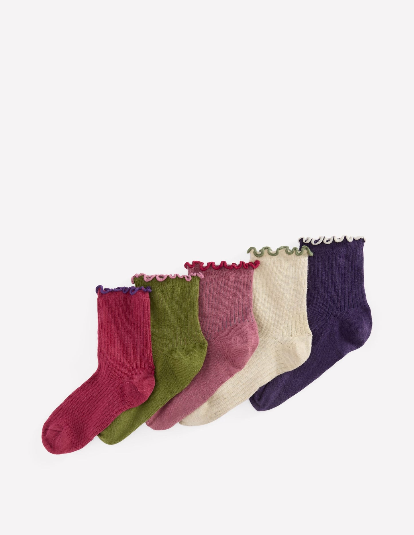 5-Pack Frill Socks-Multi