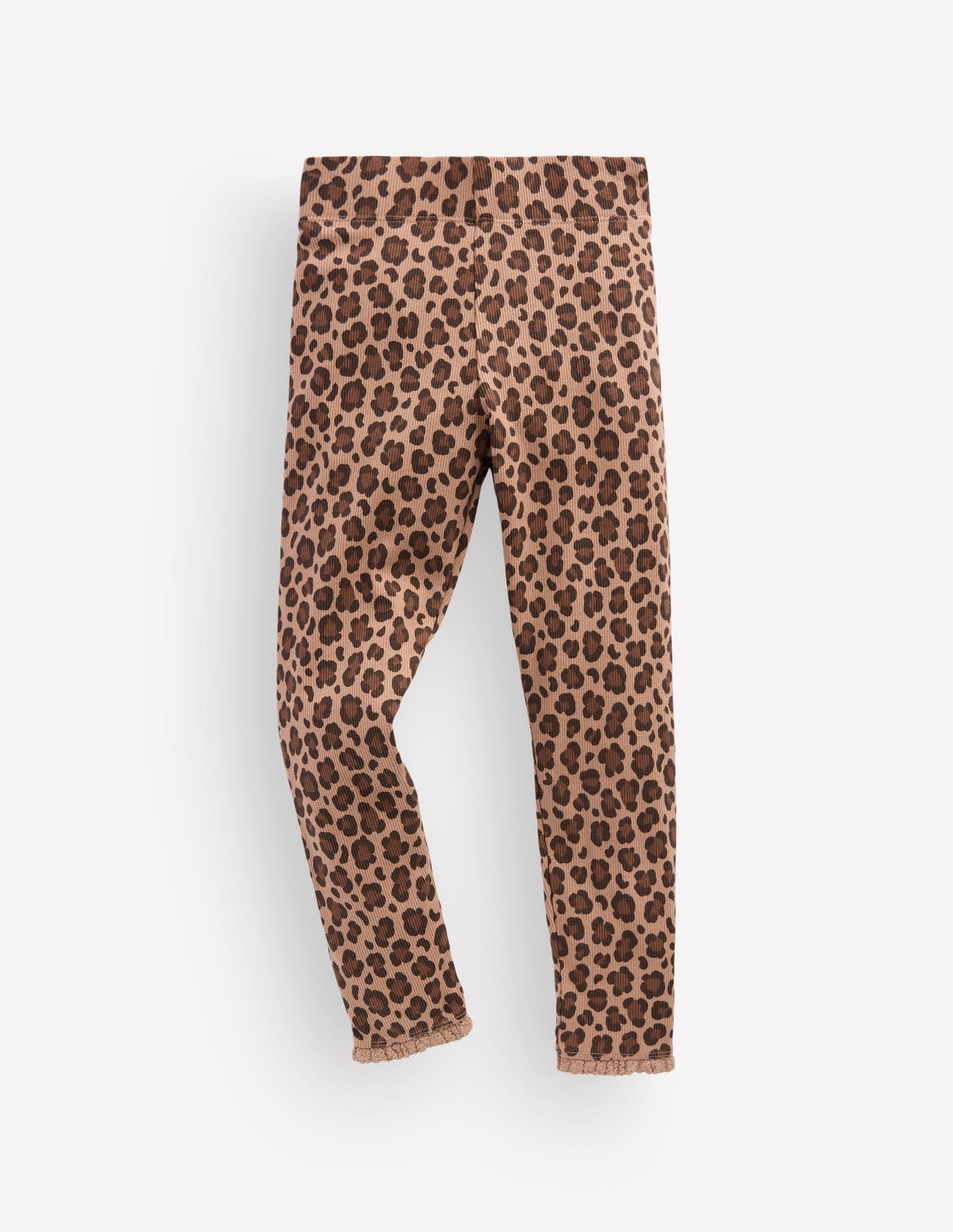 Ribbed Leggings-Brown Leopard