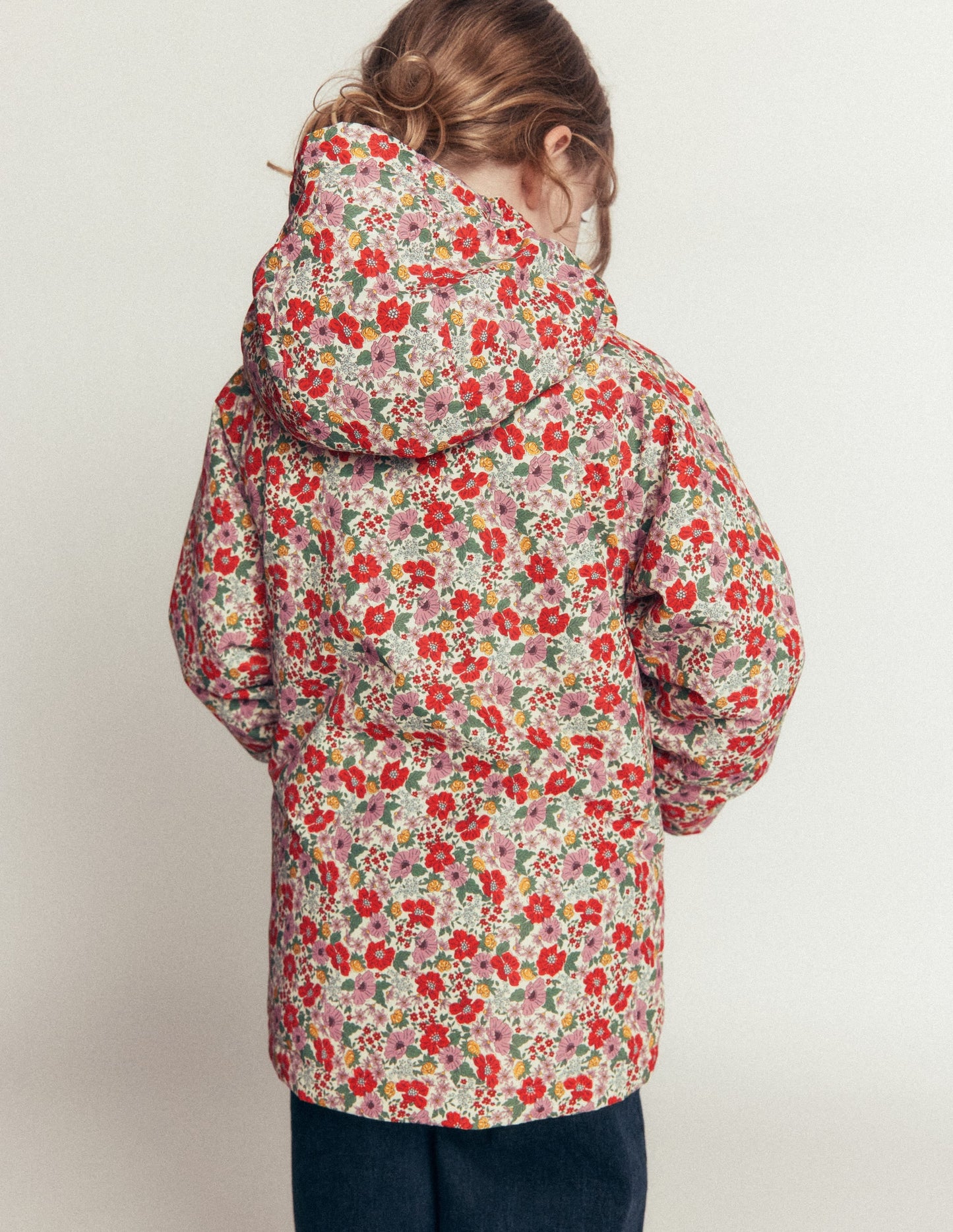 Sherpa Lined Anorak-Soft Cream Garden Flowerbed
