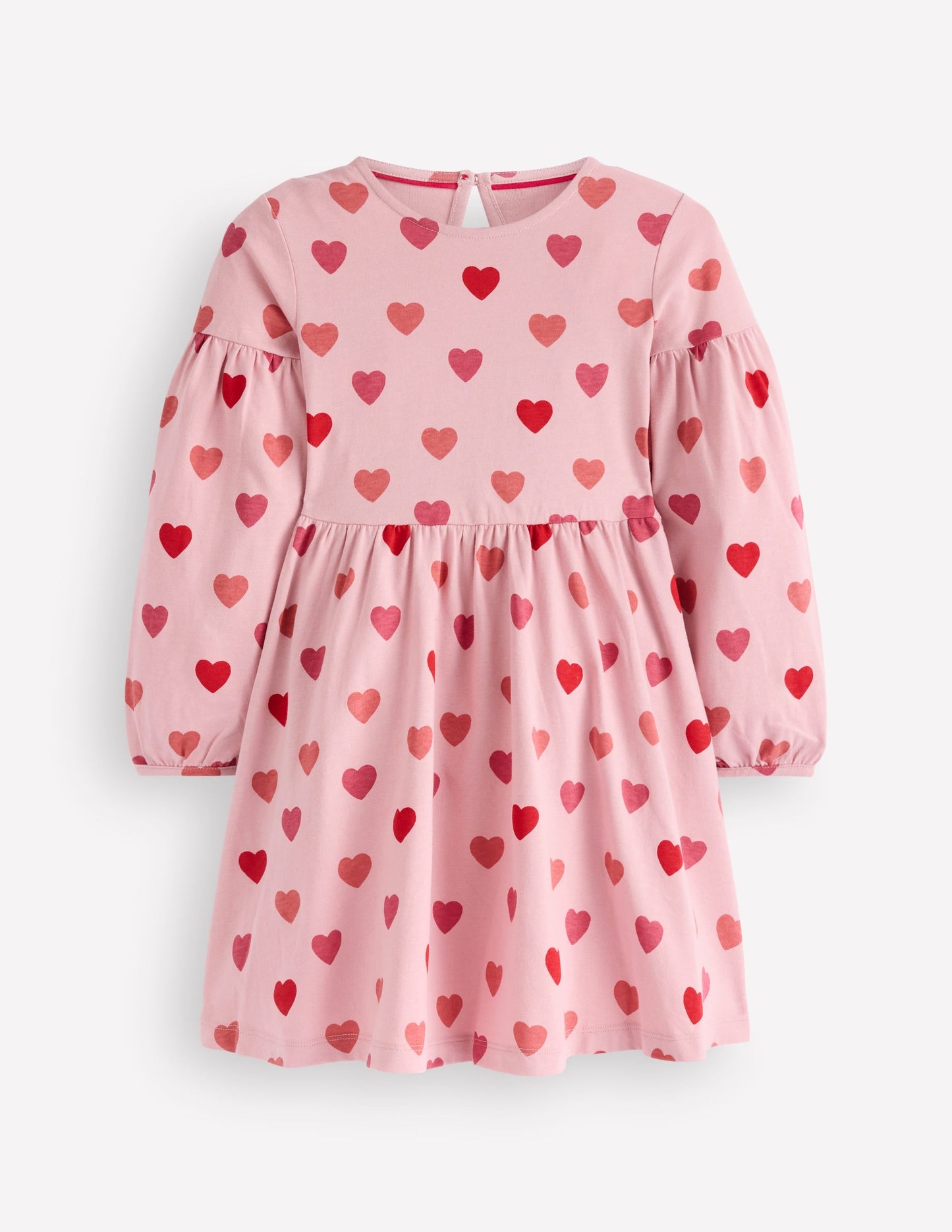 Madeline Blouson Sleeve Dress-Heart Print