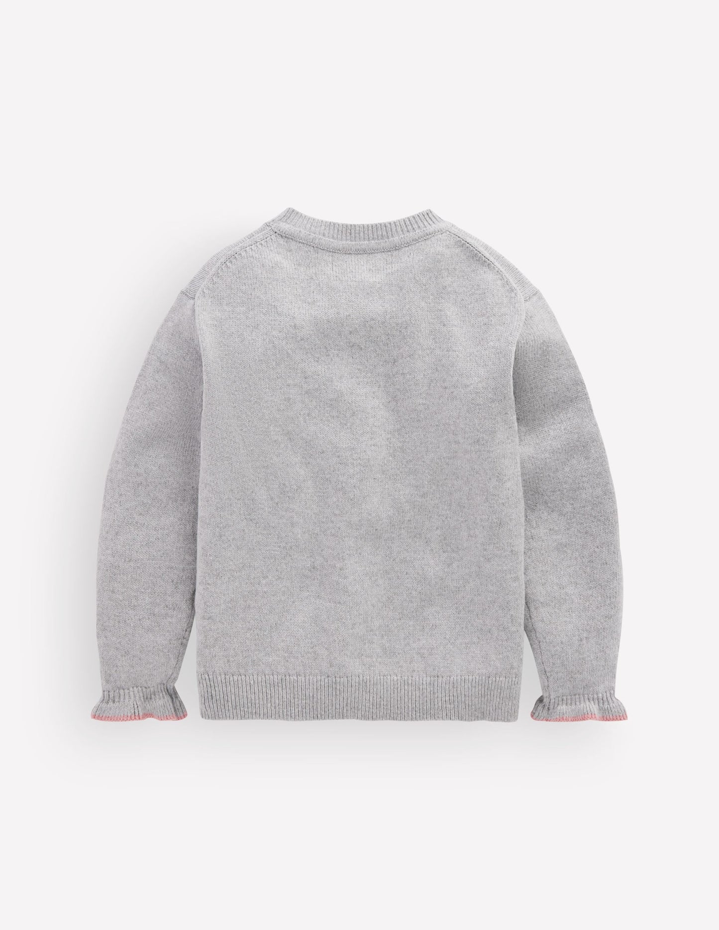 Everyday Frilled Cardigan-Grey Marl