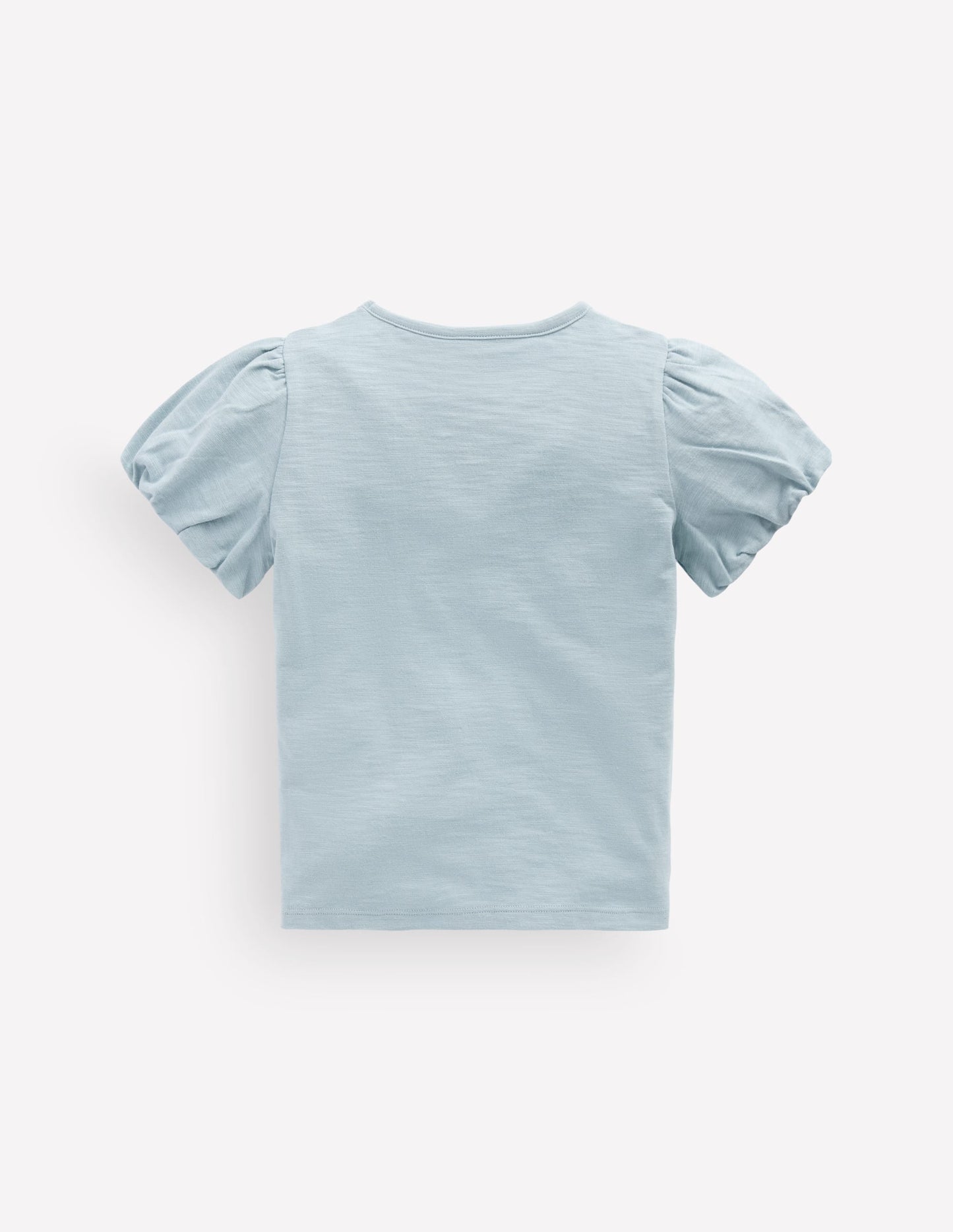 Puff Sleeve Jersey Top-Cornish Blue