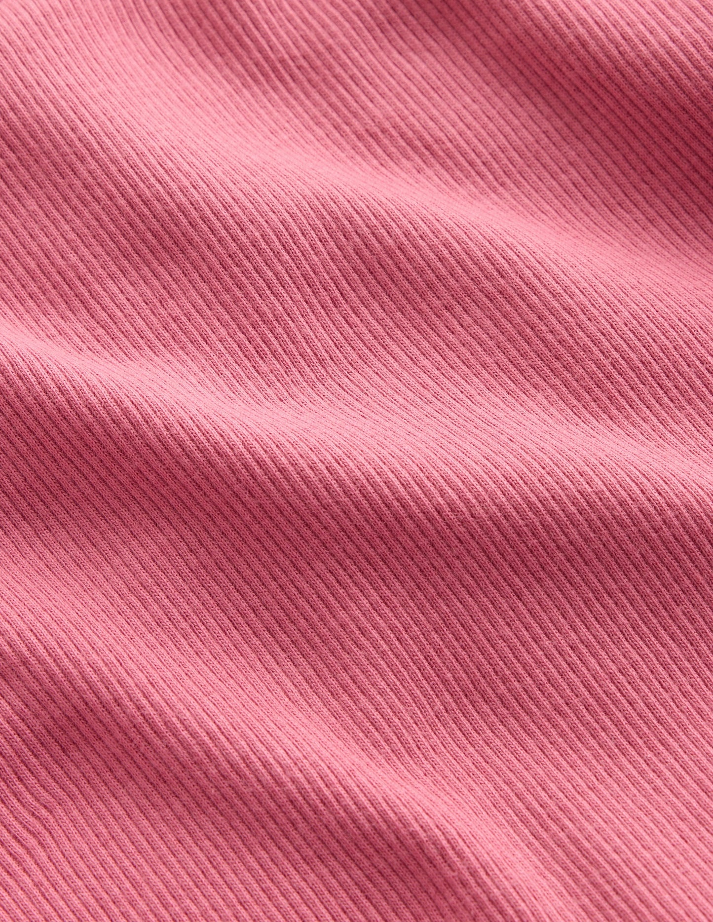Ribbed Long Sleeve T-Shirt-Pink Heather