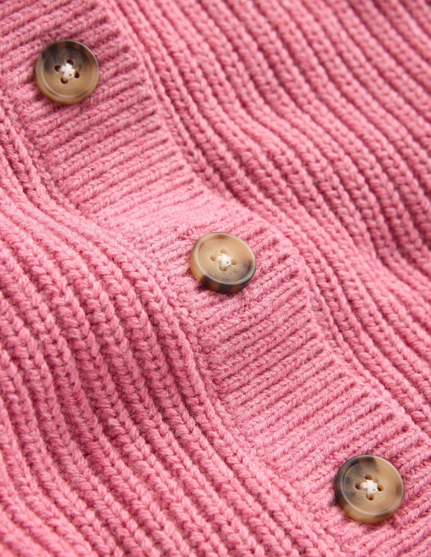 Chunky Everyday Cardigan-Pink Heather Marl