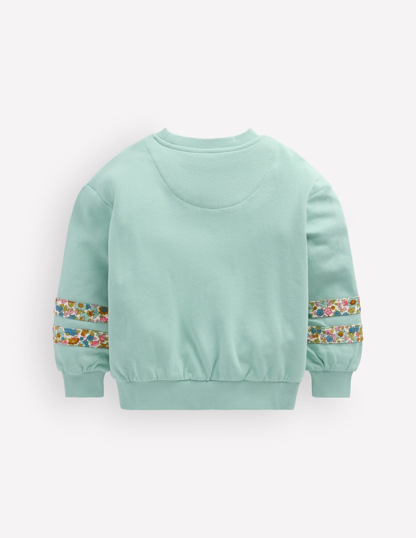 Relaxed Panel Sweatshirt-Harbor Grey Floral