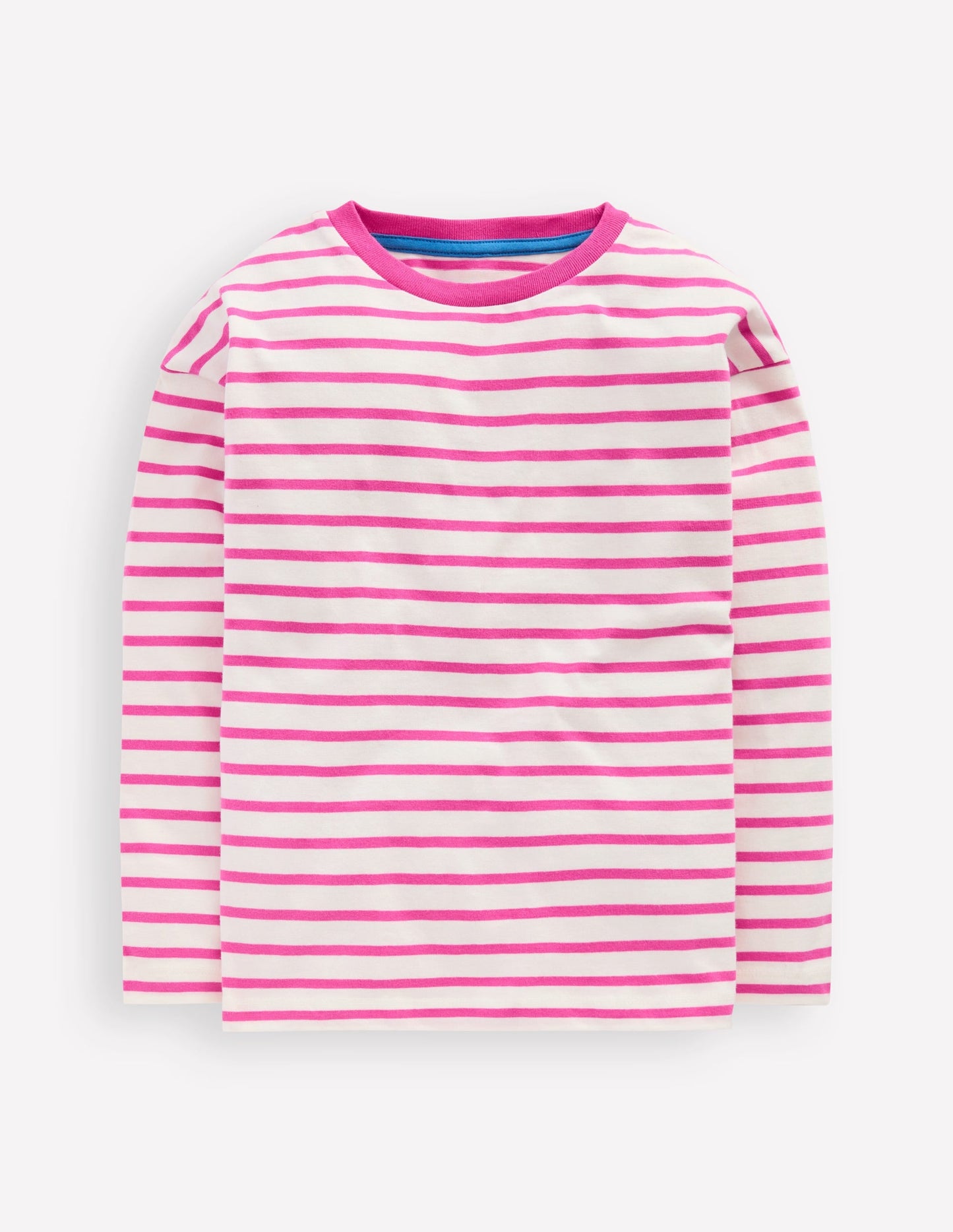 Stripe Breton-Tickled Pink/Ivory
