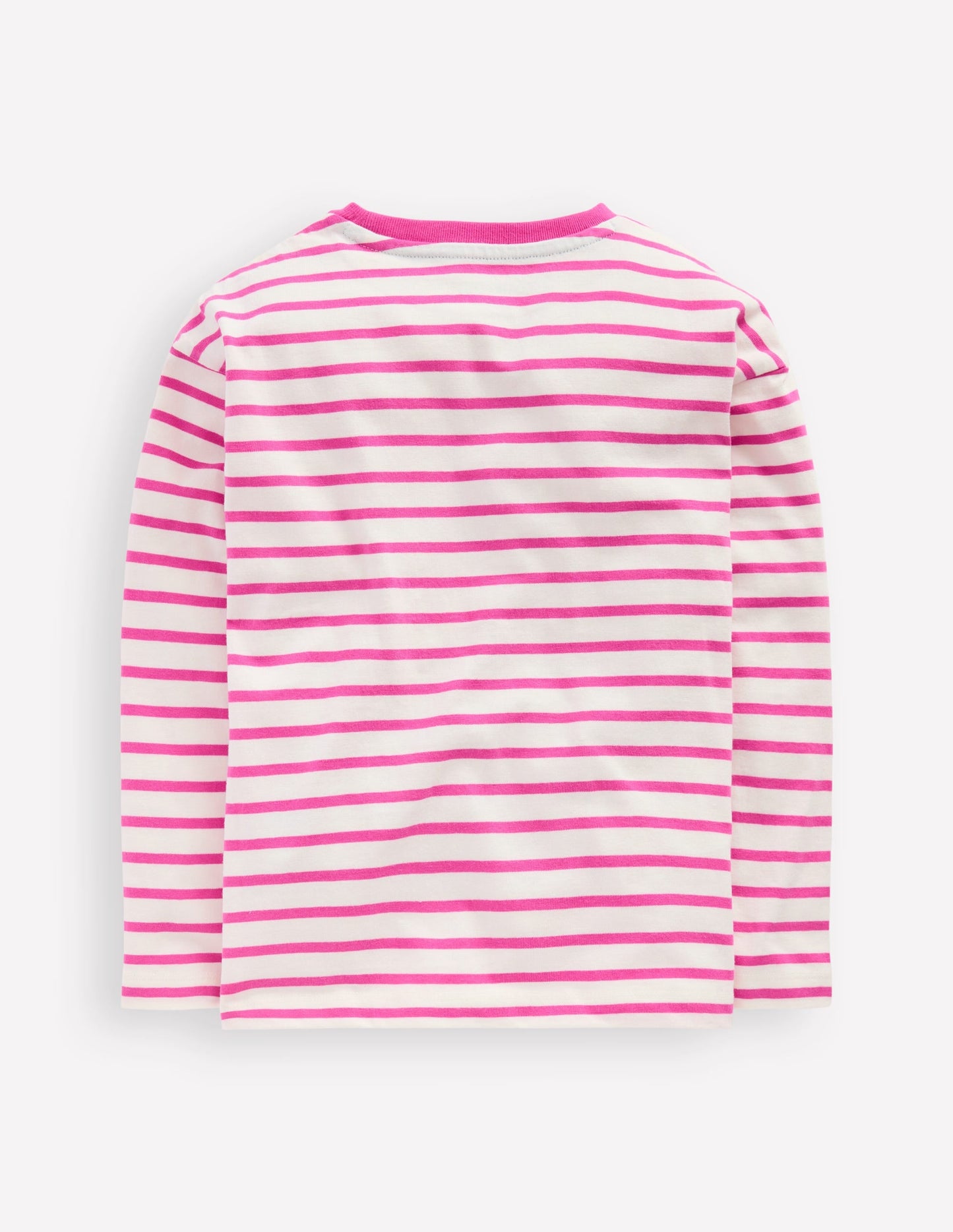 Stripe Breton-Tickled Pink/Ivory