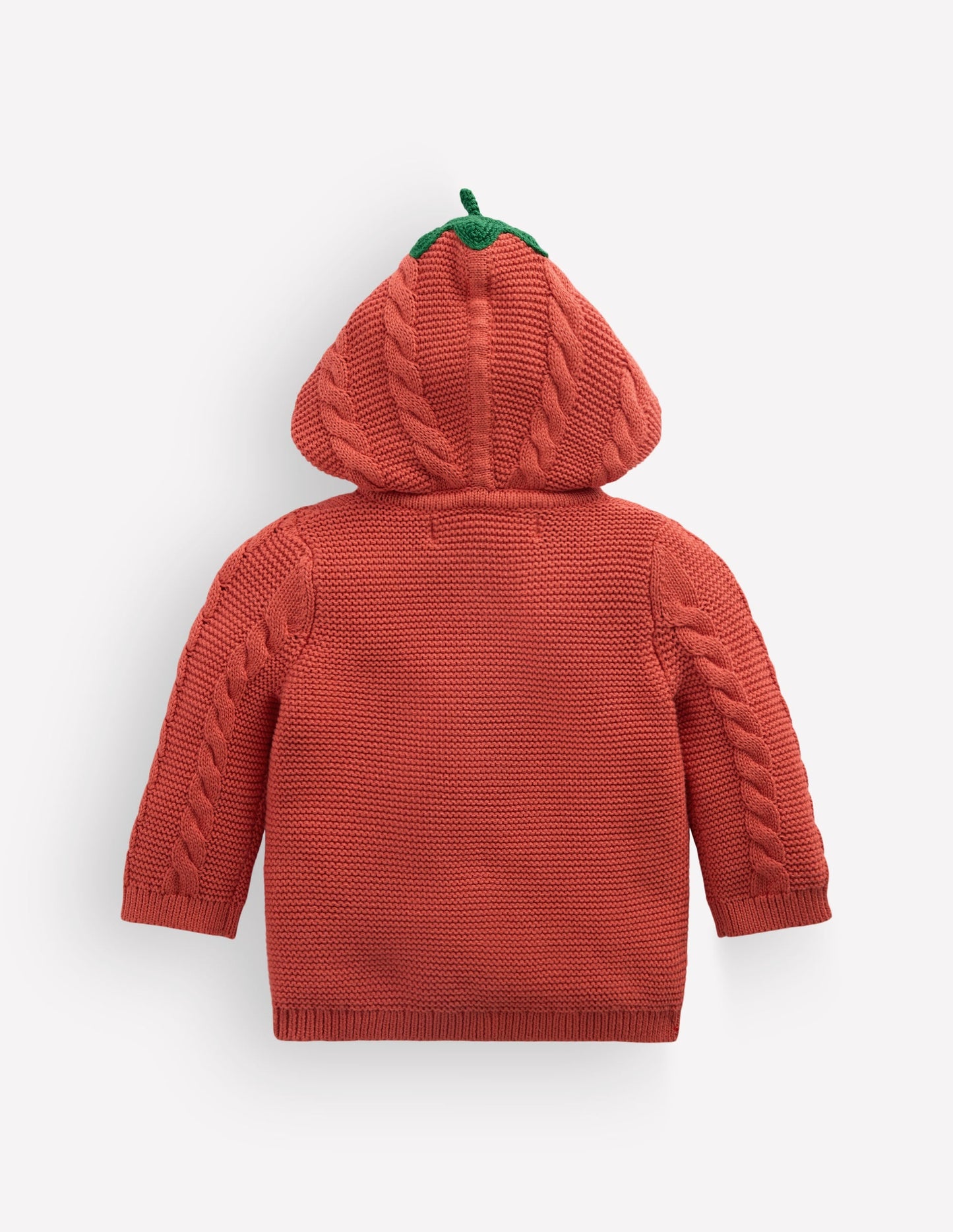Novelty Cotton Knitted Jacket-Terracotta Clay Pumpkin