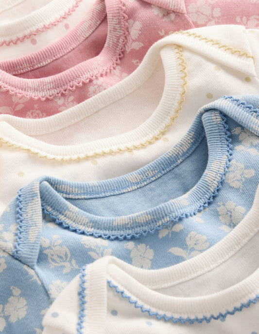 5-pack Cotton Bodies-Multi Floral Spots