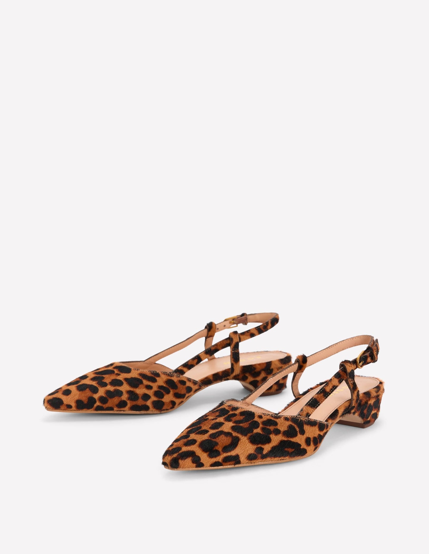 Mini Block Sling Backs-Classic Leopard