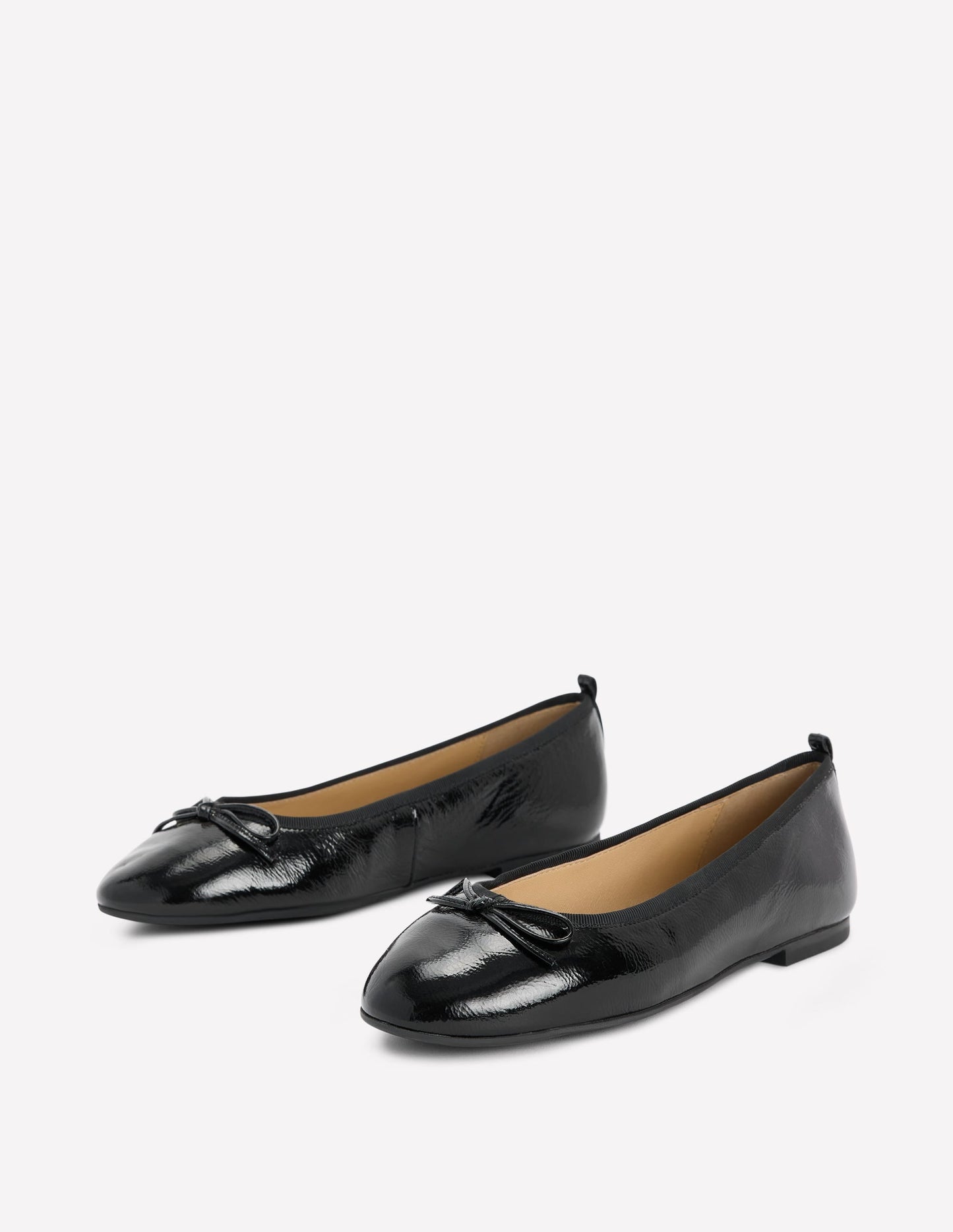 Patti Round Toe Ballet Flats-Black