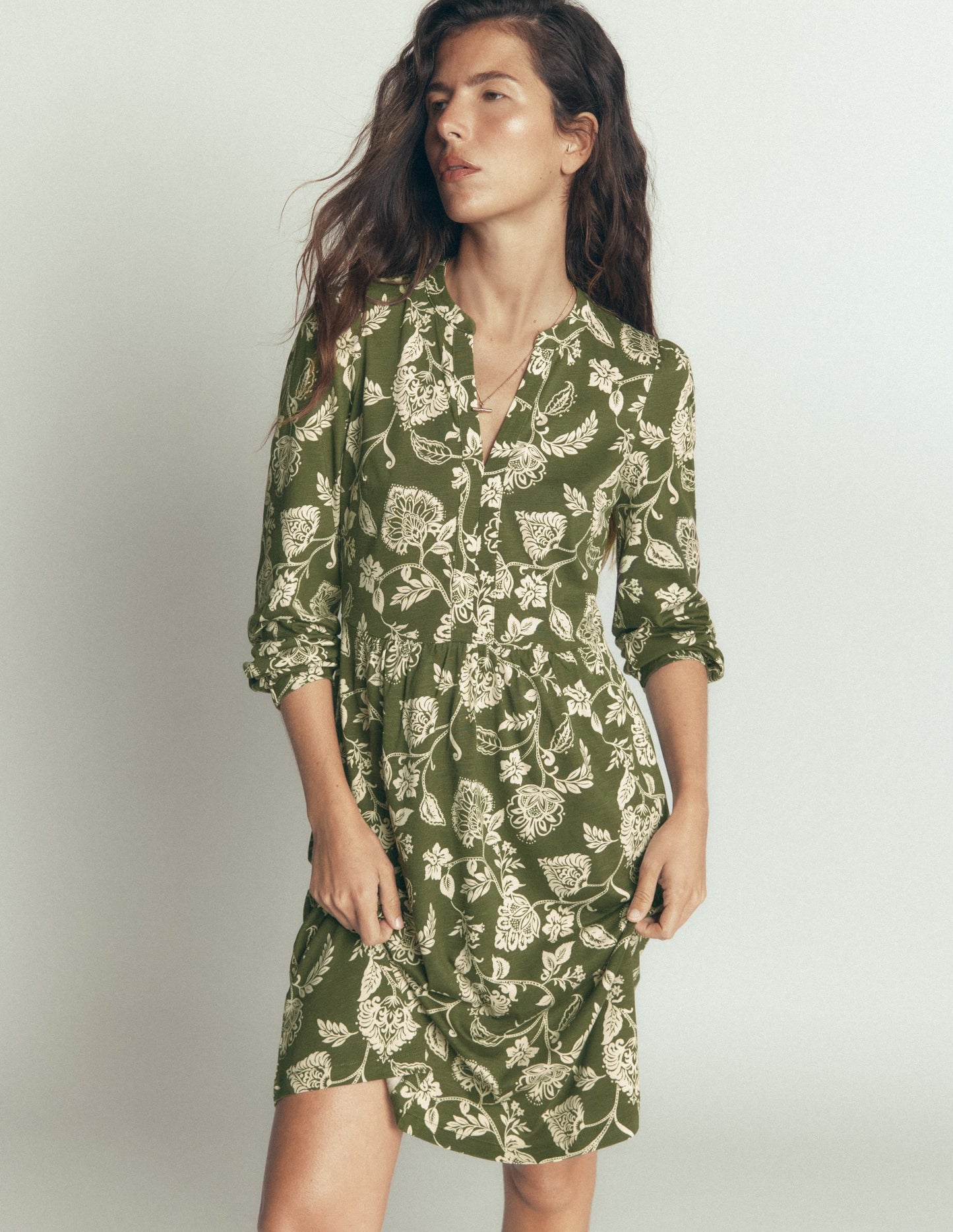 Naomi Relaxed Jersey Dress-Forest Green, Planted Meadows