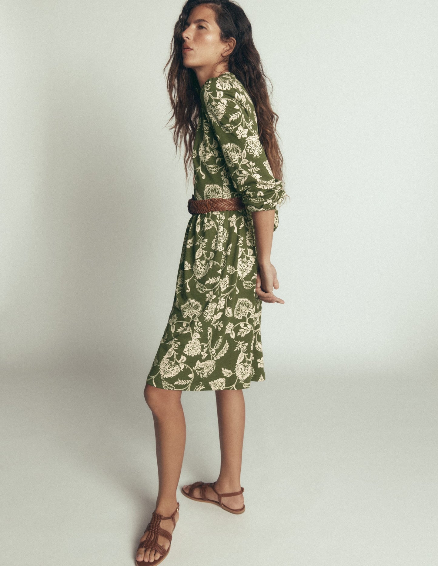 Naomi Relaxed Jersey Dress-Forest Green, Planted Meadows