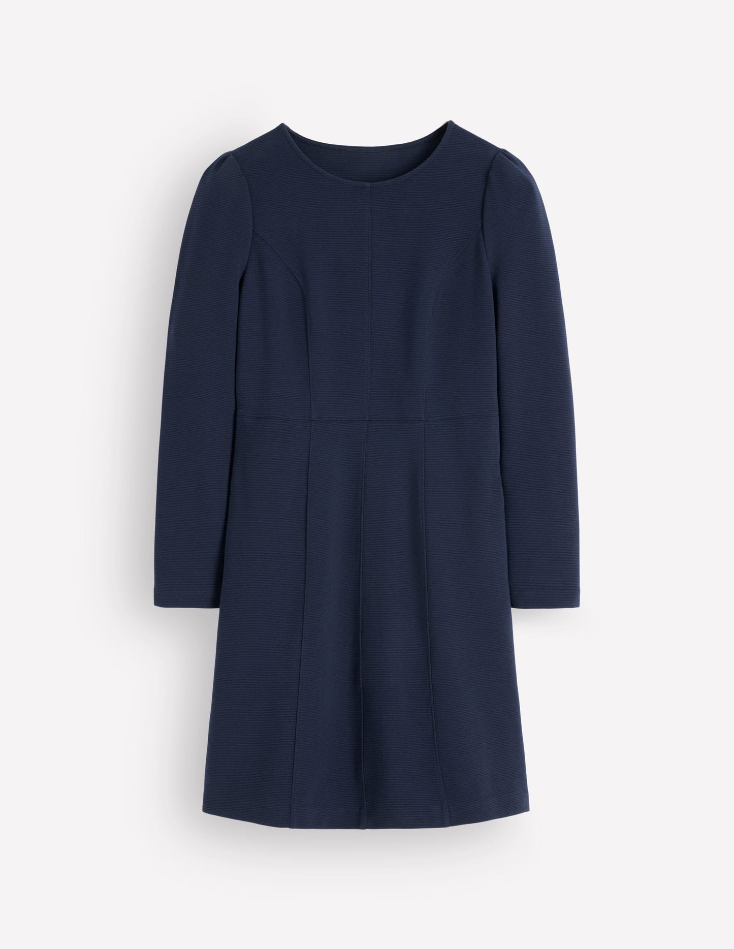 Marla Seamed Ottoman Dress-Navy