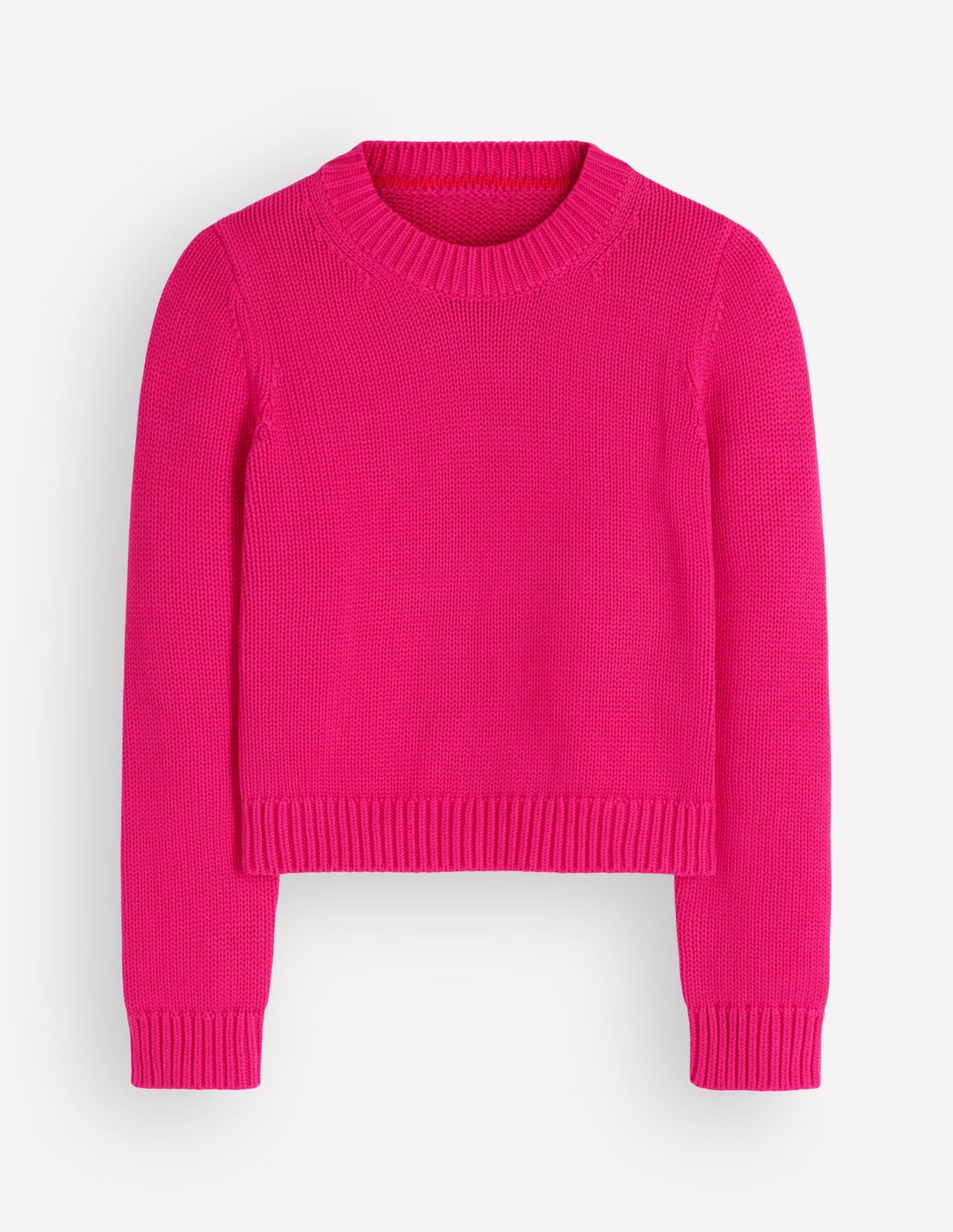 Lucy Chunky Cotton Jumper-Pink peacock