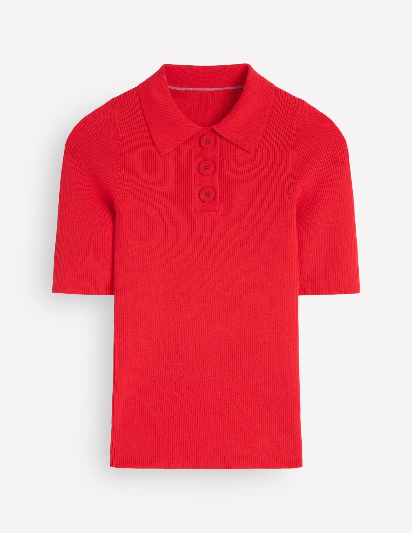 Rhianne Cotton Rib Jumper-Poppy Red