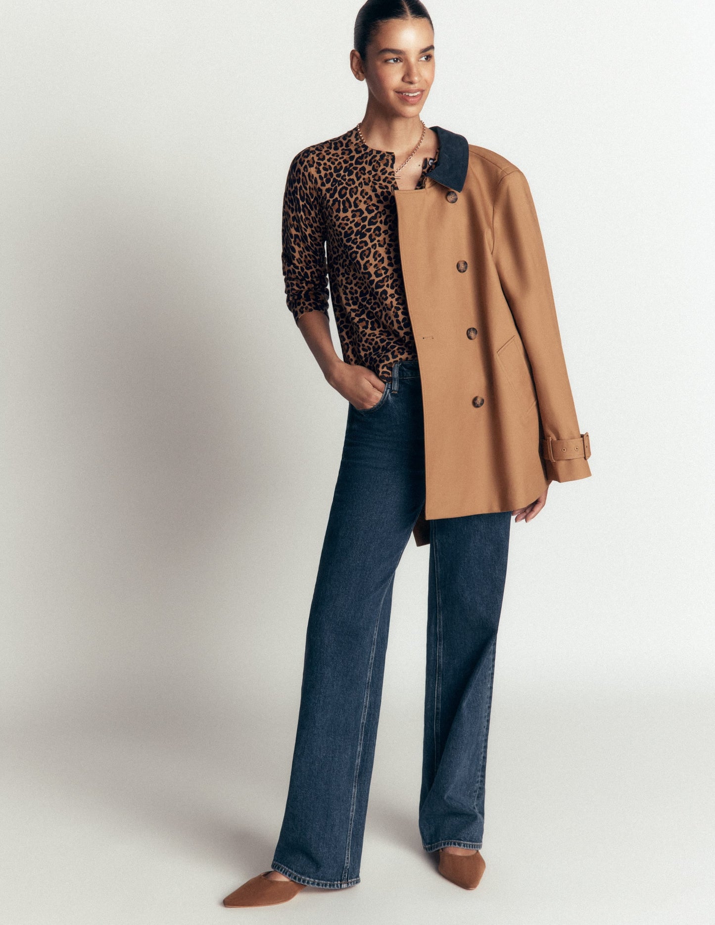 Camilla Cotton Crew Cardigan-Camel, Animal Fields