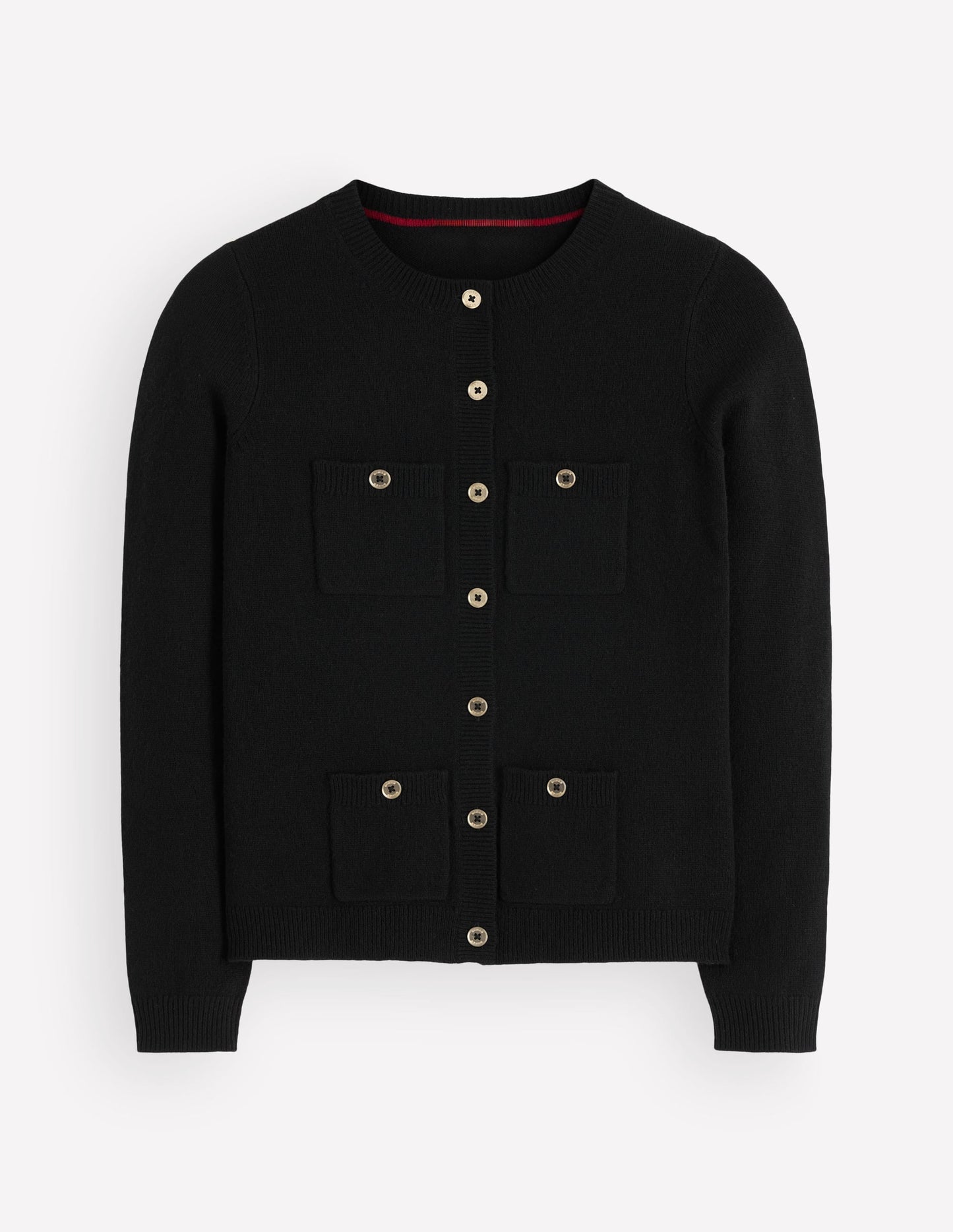 Marianne Merino Wool Cardigan-Black