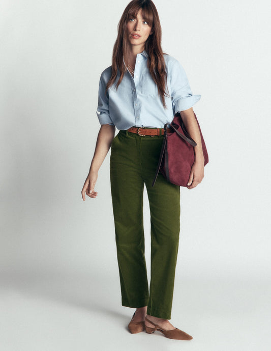 Canonbury Cord Trousers-Forest Green