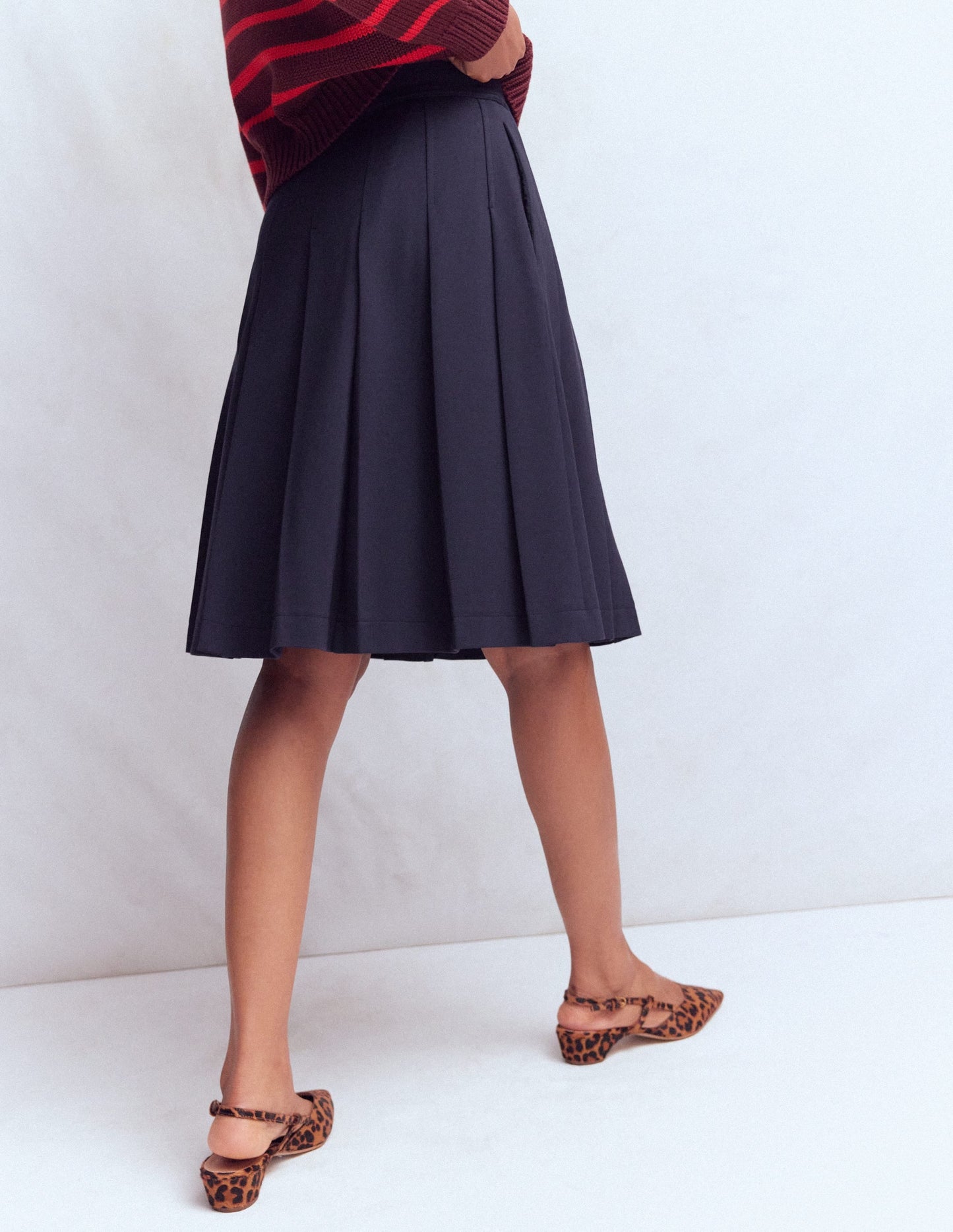 Aya Ponte Skirt-Navy