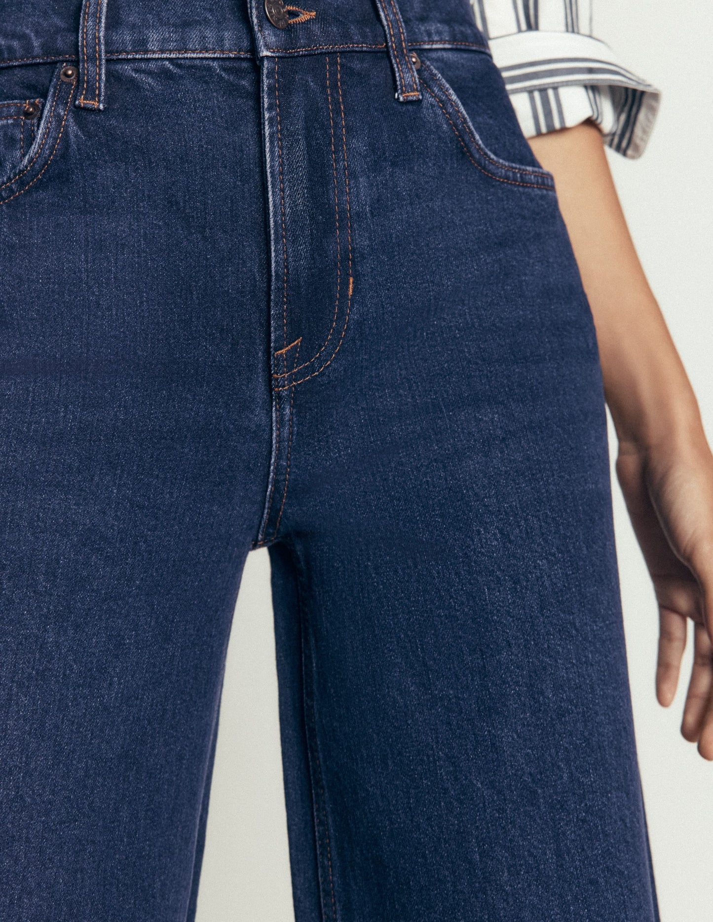 High Rise Wide Leg Jeans-Indigo Rinse