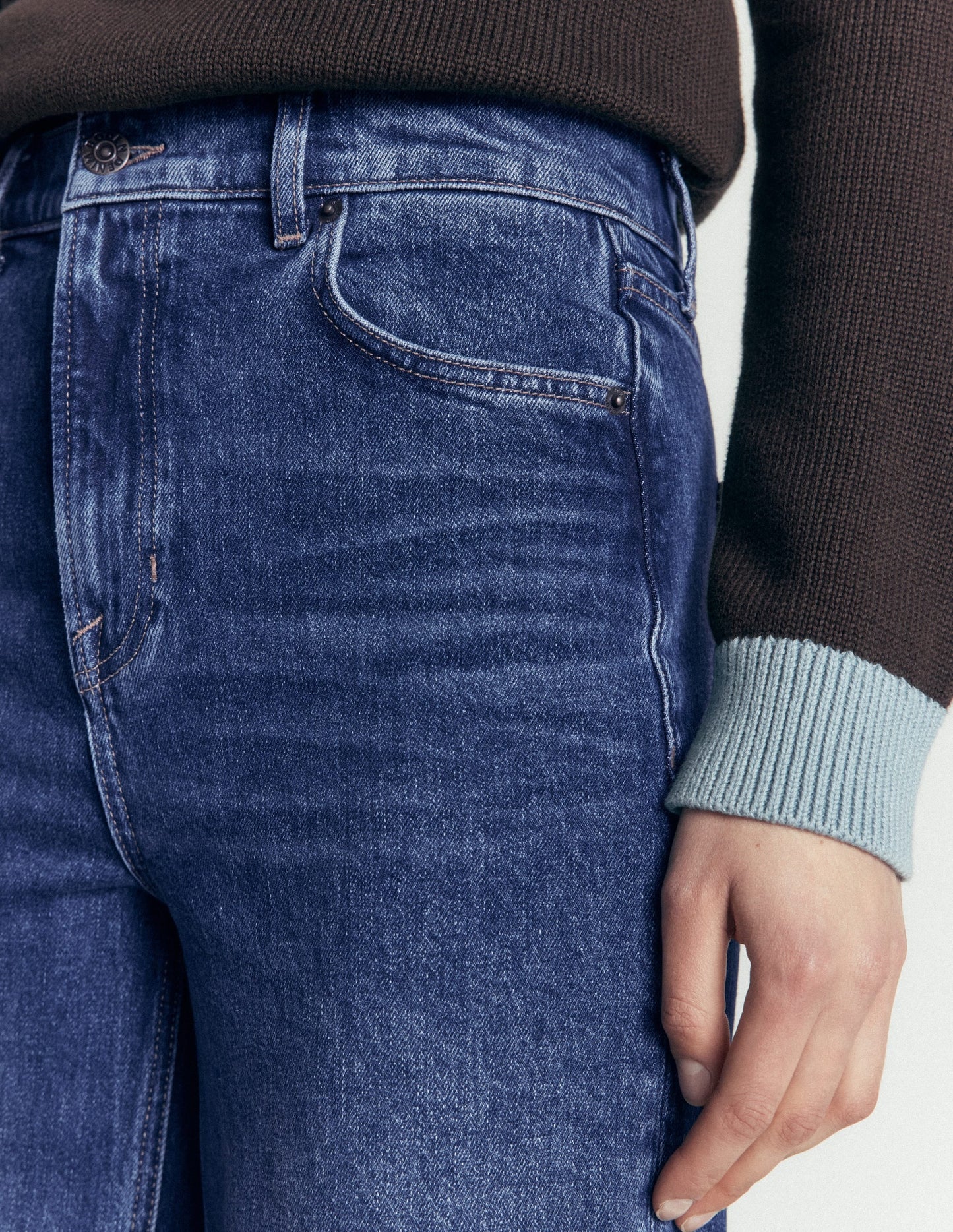 High Rise Wide Leg Jeans-Mid Vintage