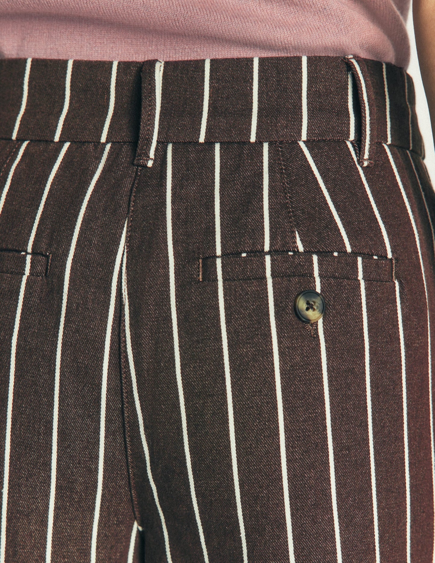 Belgravia Twill Trousers-Brown Stripe