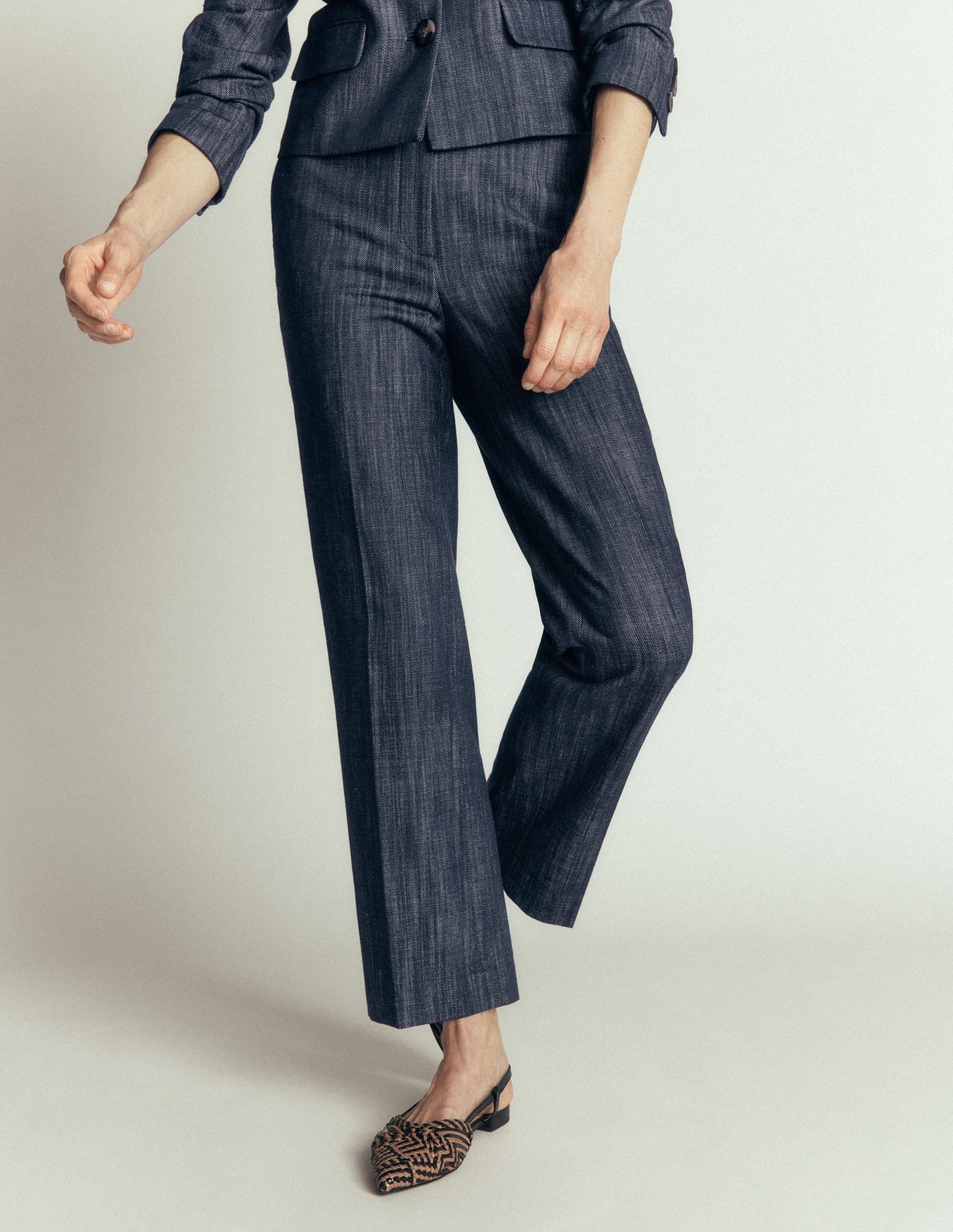 Canonbury Twill 7/8 Trousers-Indigo