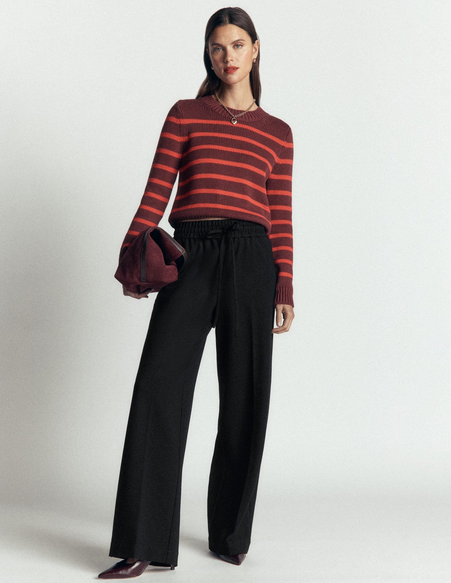 Greenwich Tie Ponte Trousers-Black