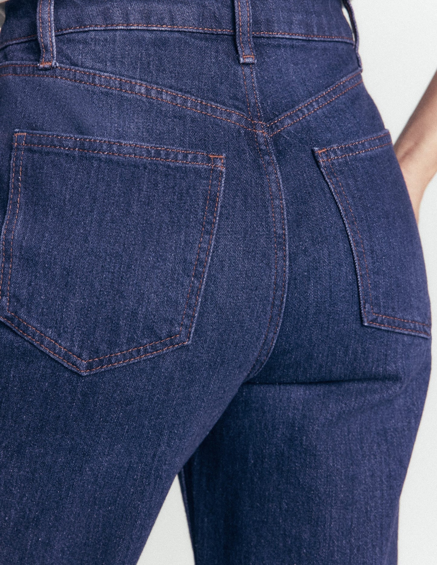 High Rise Straight Jeans-Indigo Rinse