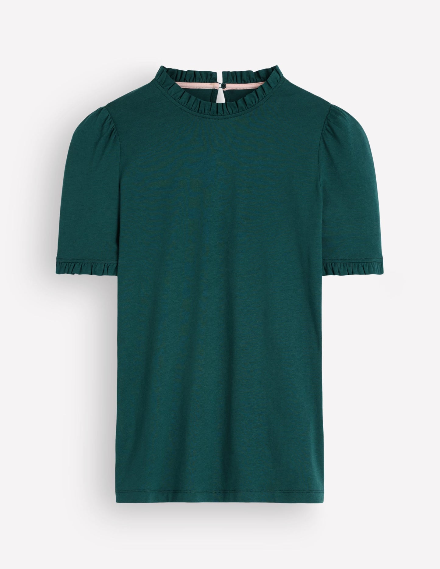 Supersoft Frill Detail T-shirt-Sea Moss