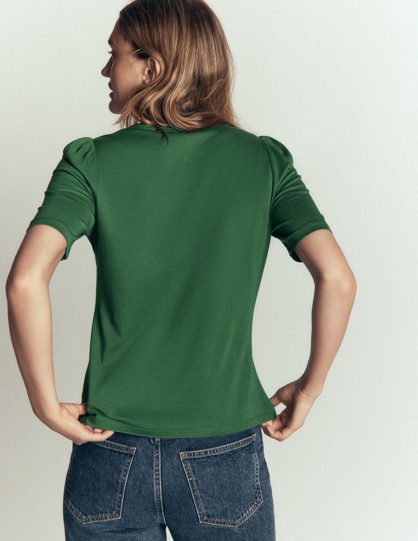 Supersoft Short Puff Shirt-Hunter Green