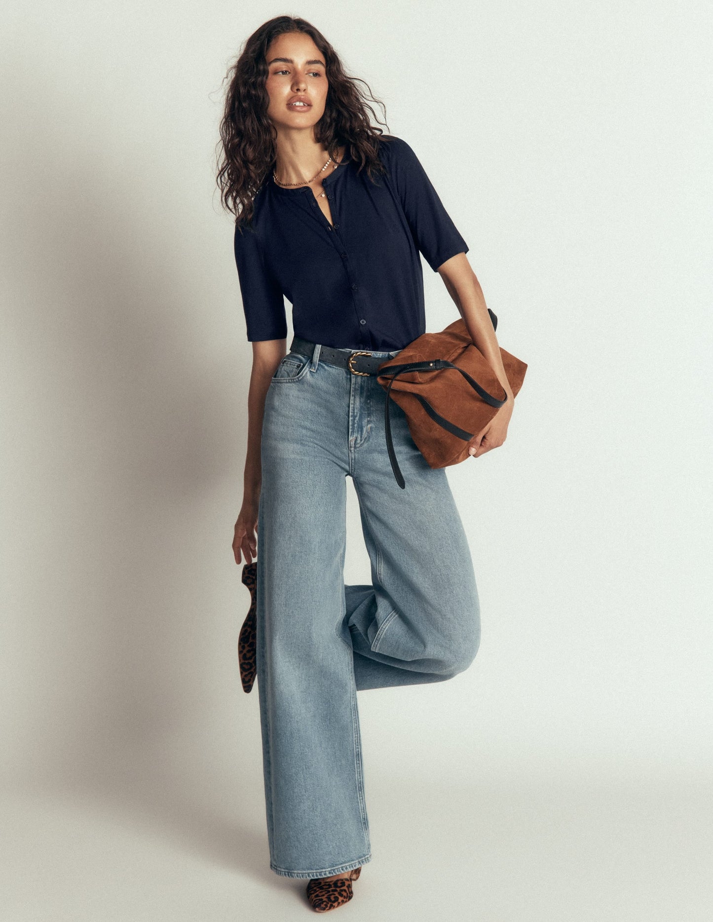 Supersoft Short Puff Shirt-Navy