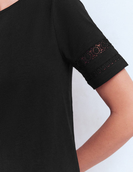 Hattie Jersey T-shirt Dress-Black