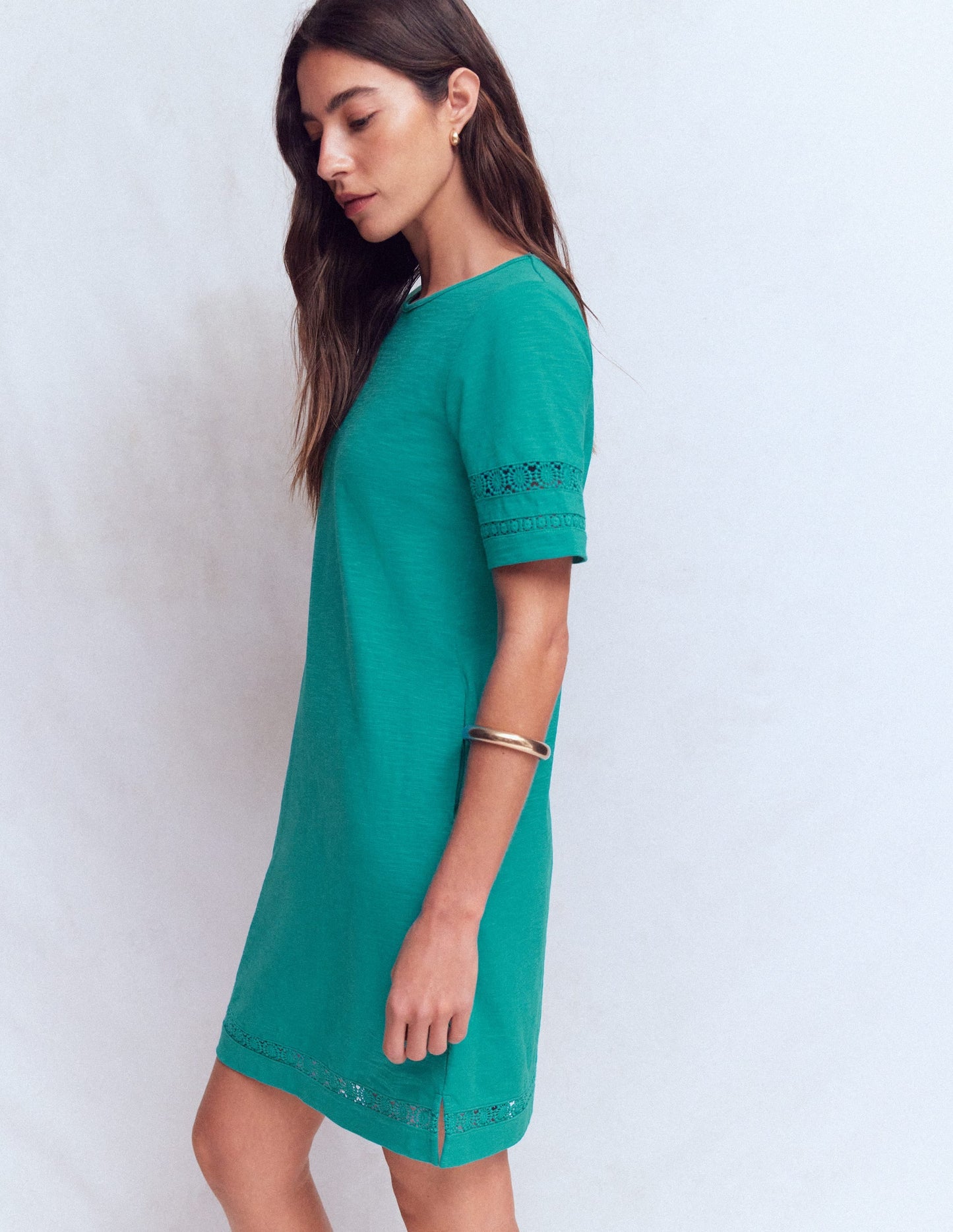 Hattie Jersey T-shirt Dress-Glaze Blue