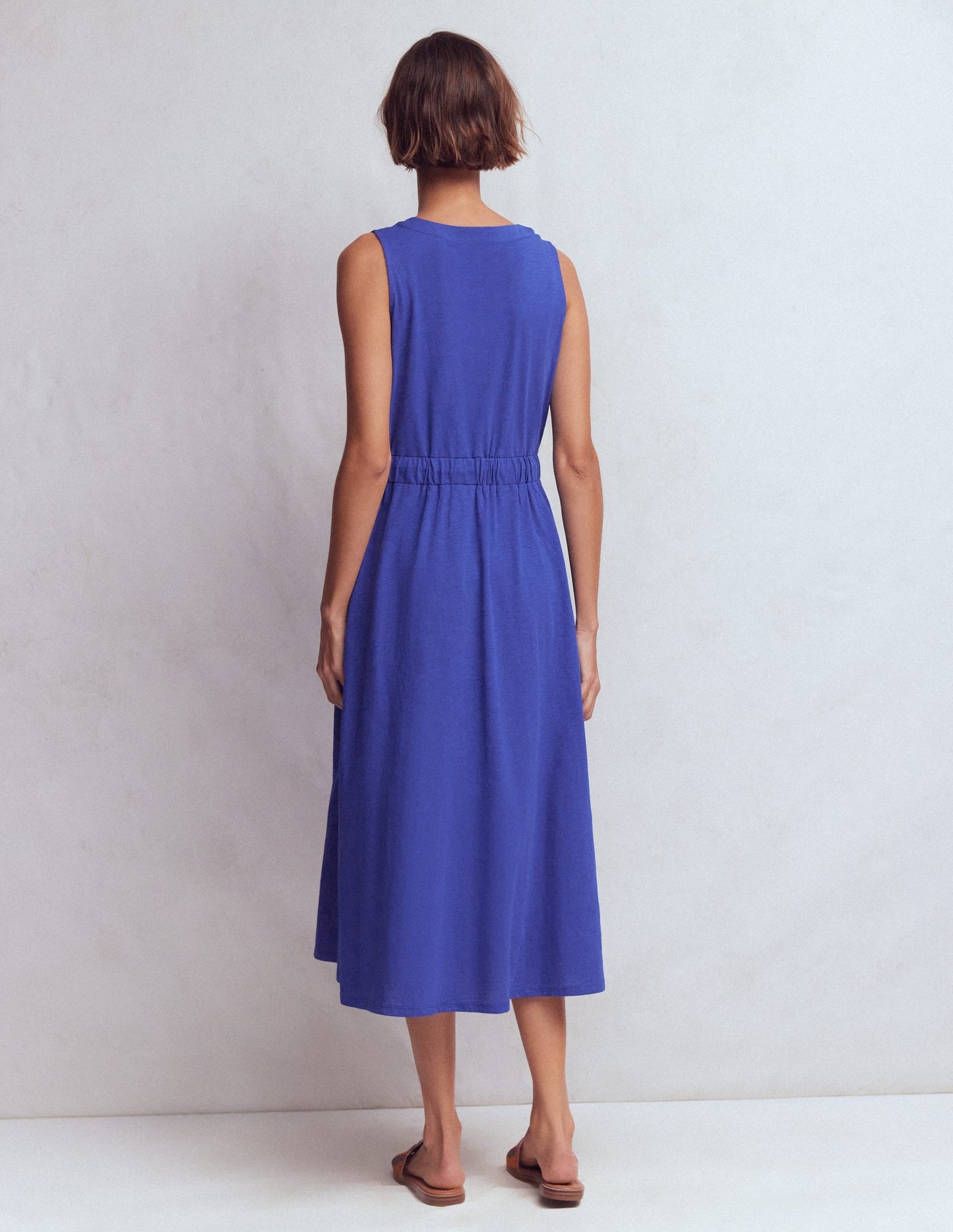 Delphine Midi Jersey Dress-Sapphire Blue