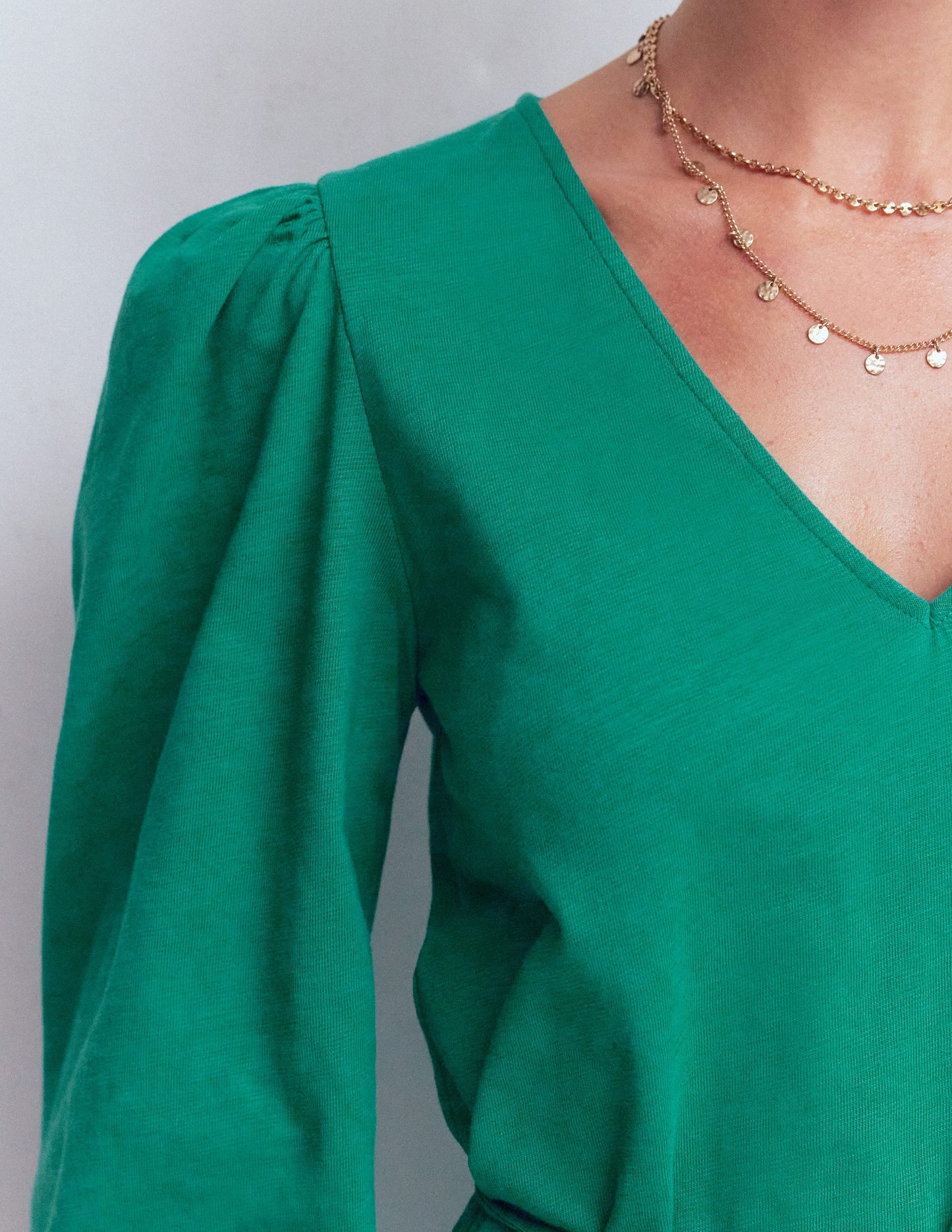 Cary V-Neck Short Dress-Deep Teal