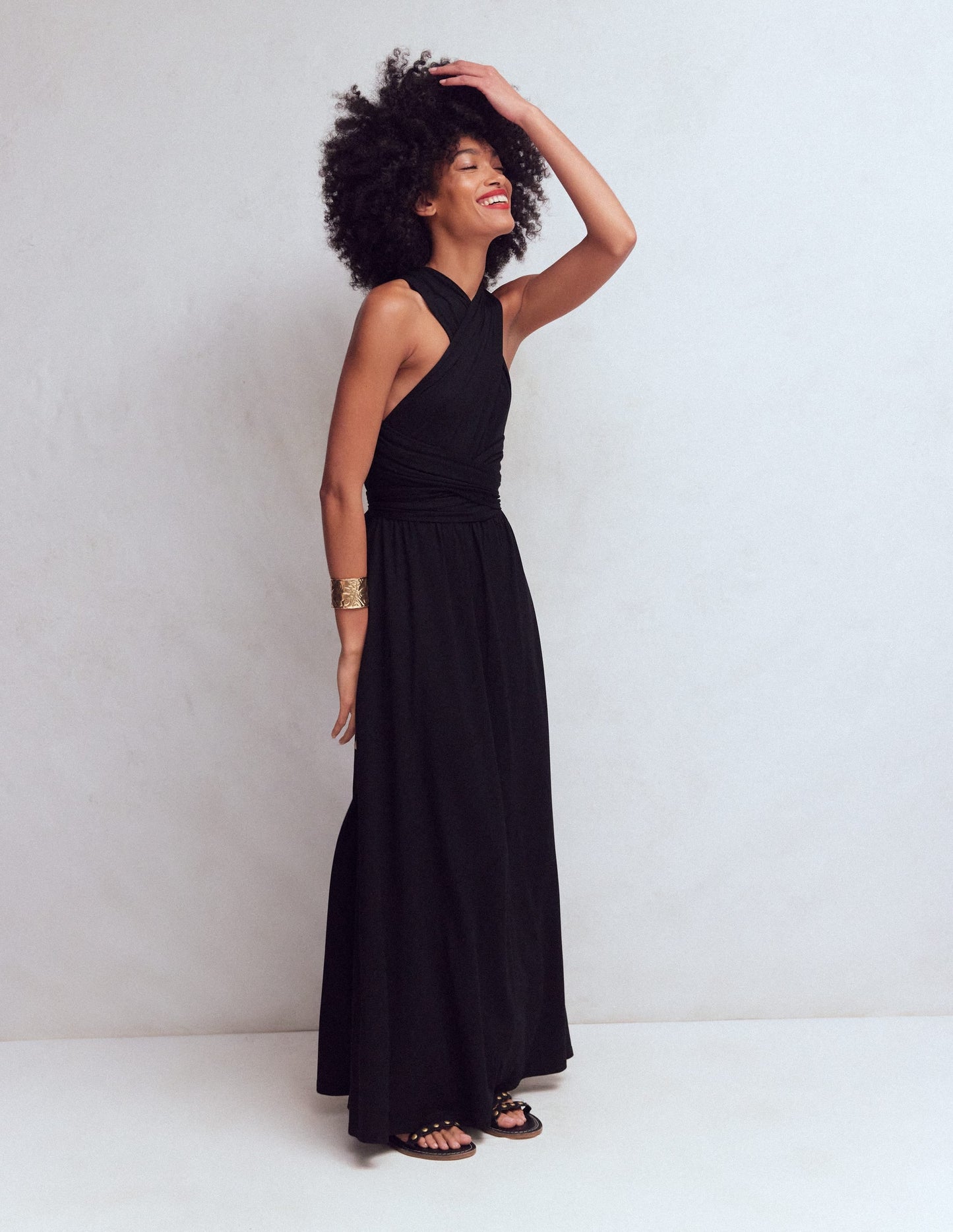 Multiway Jersey Maxi Dress-Black